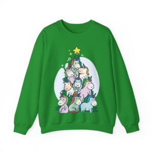 Unicorn Christmas Tree Crewneck Sweatshirt