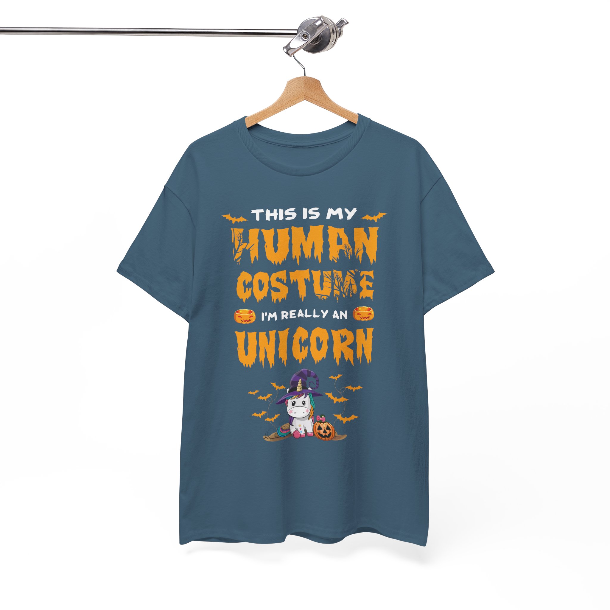 Halloween Unicorn T‑Shirt - "This Is My Human Costume I'm Really A Unicorn" - Image 6