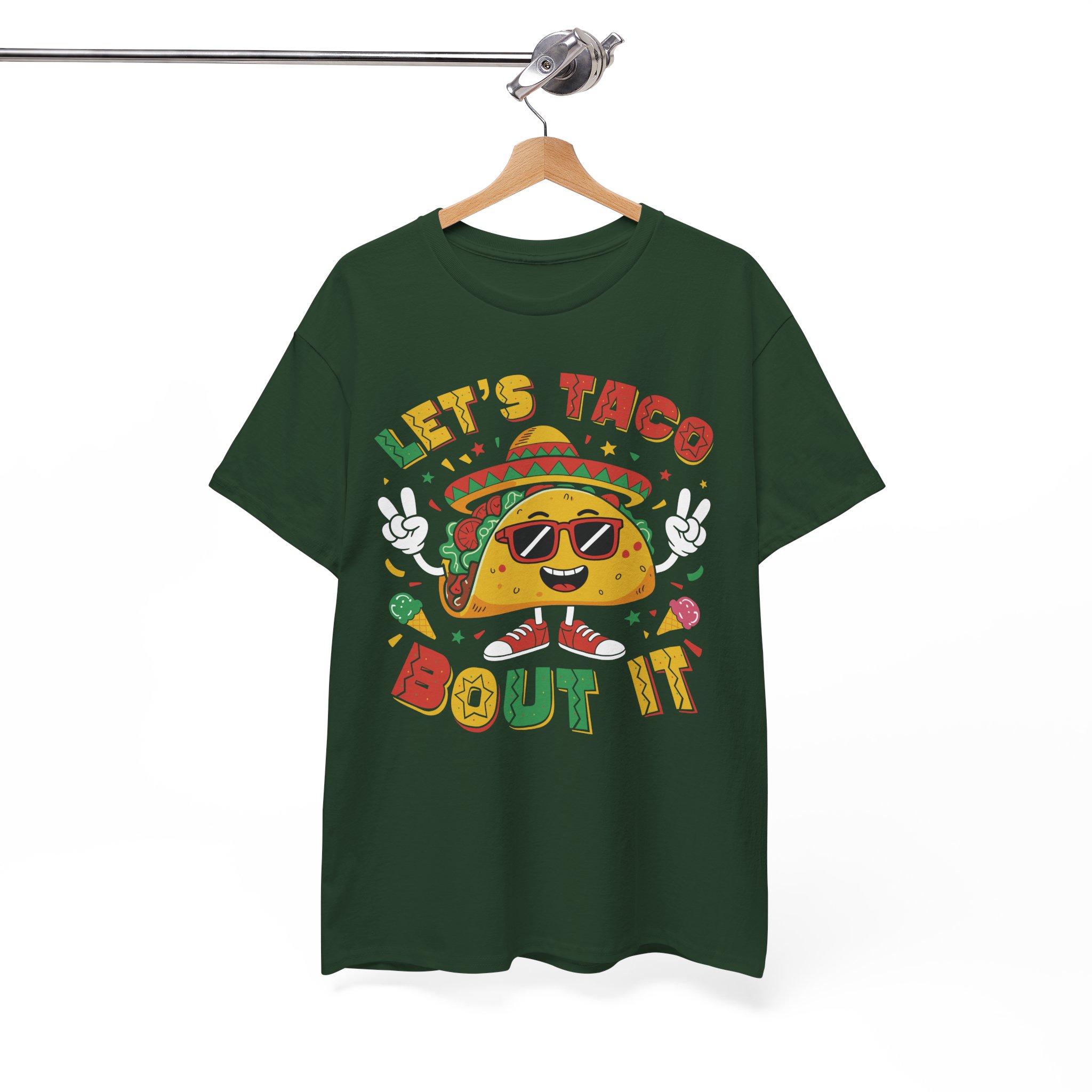 Let's Taco 'Bout It T-Shirt - Funny Taco Graphic Tee for Taco Lovers - Image 3