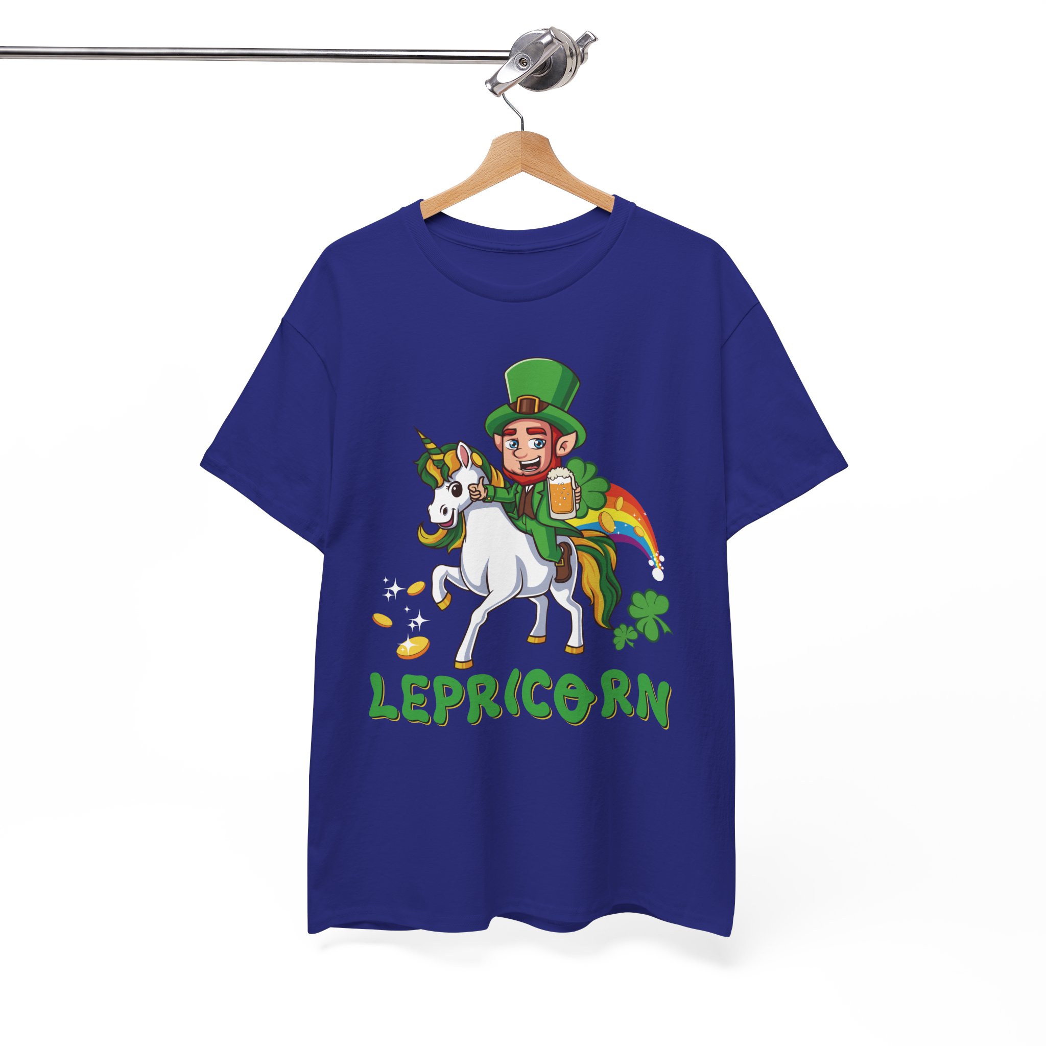 Lepricorn T-Shirt - St. Patrick’s Day Leprechaun Unicorn Graphic Tee - Image 9