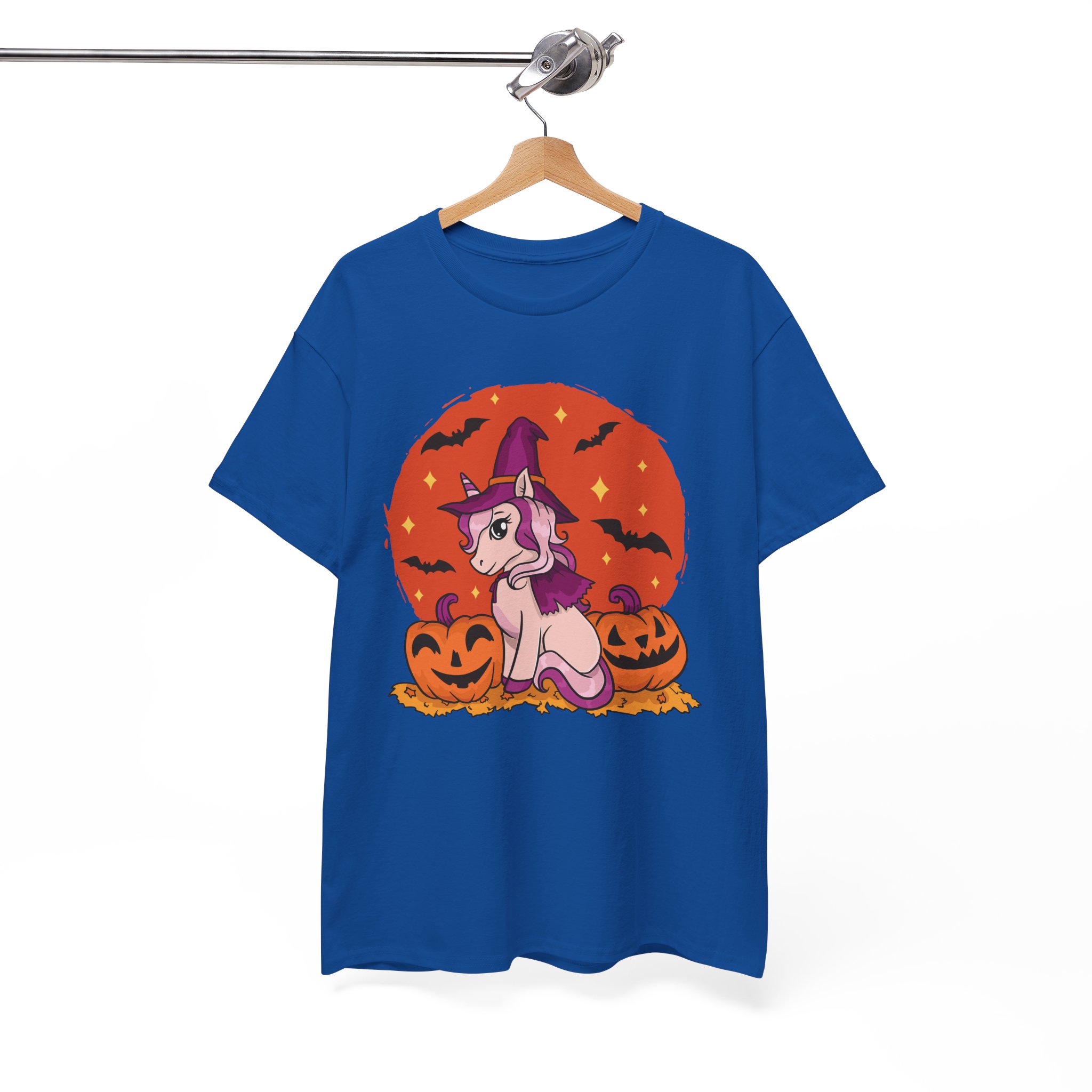 Halloween Witch Unicorn T‑Shirt – Cute Pumpkin & Bats Costume Tee - Image 9