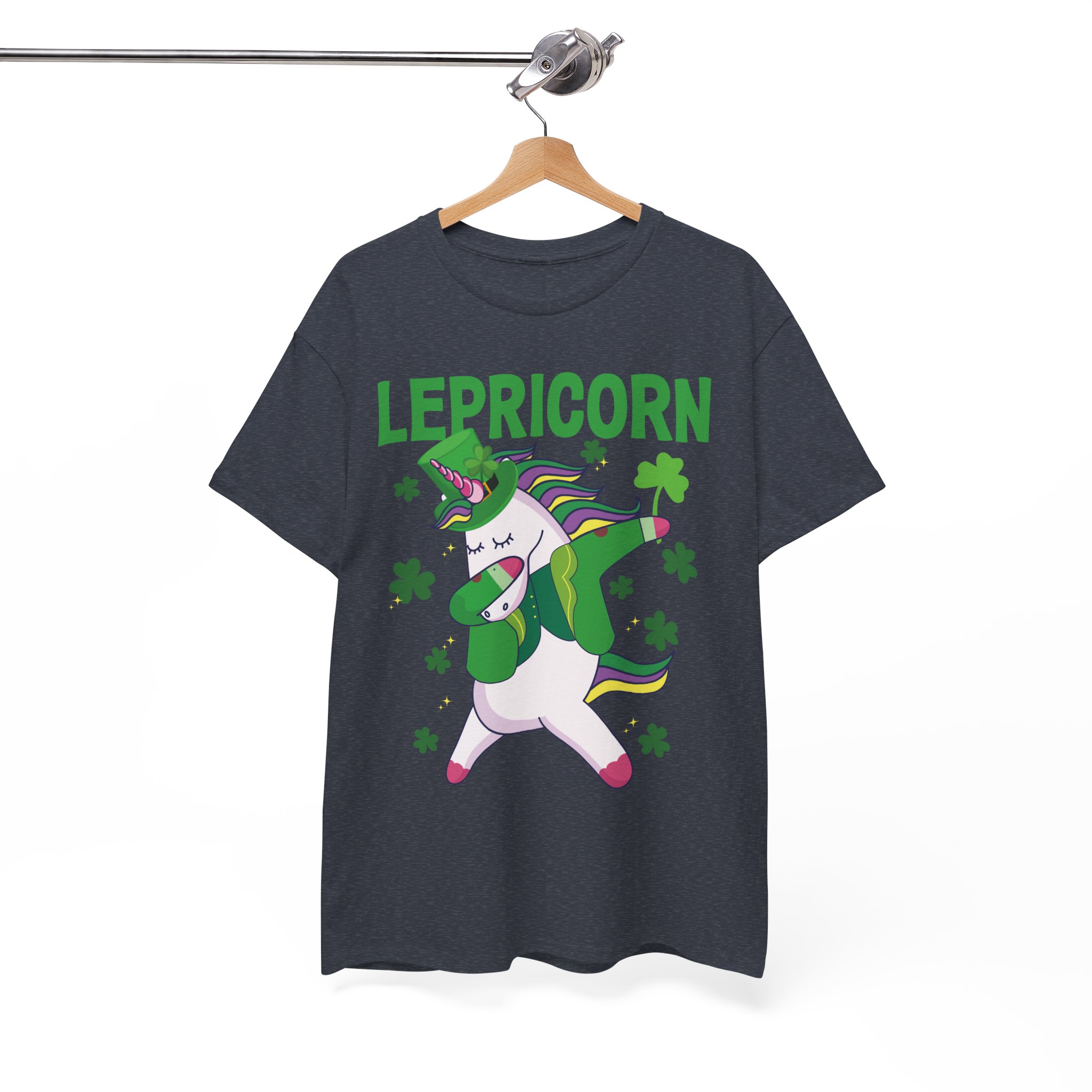 Lepricorn Unicorn T-Shirt - Funny St. Patrick’s Day Dab Dabbing Rainbow Shamrock Tee - Image 8