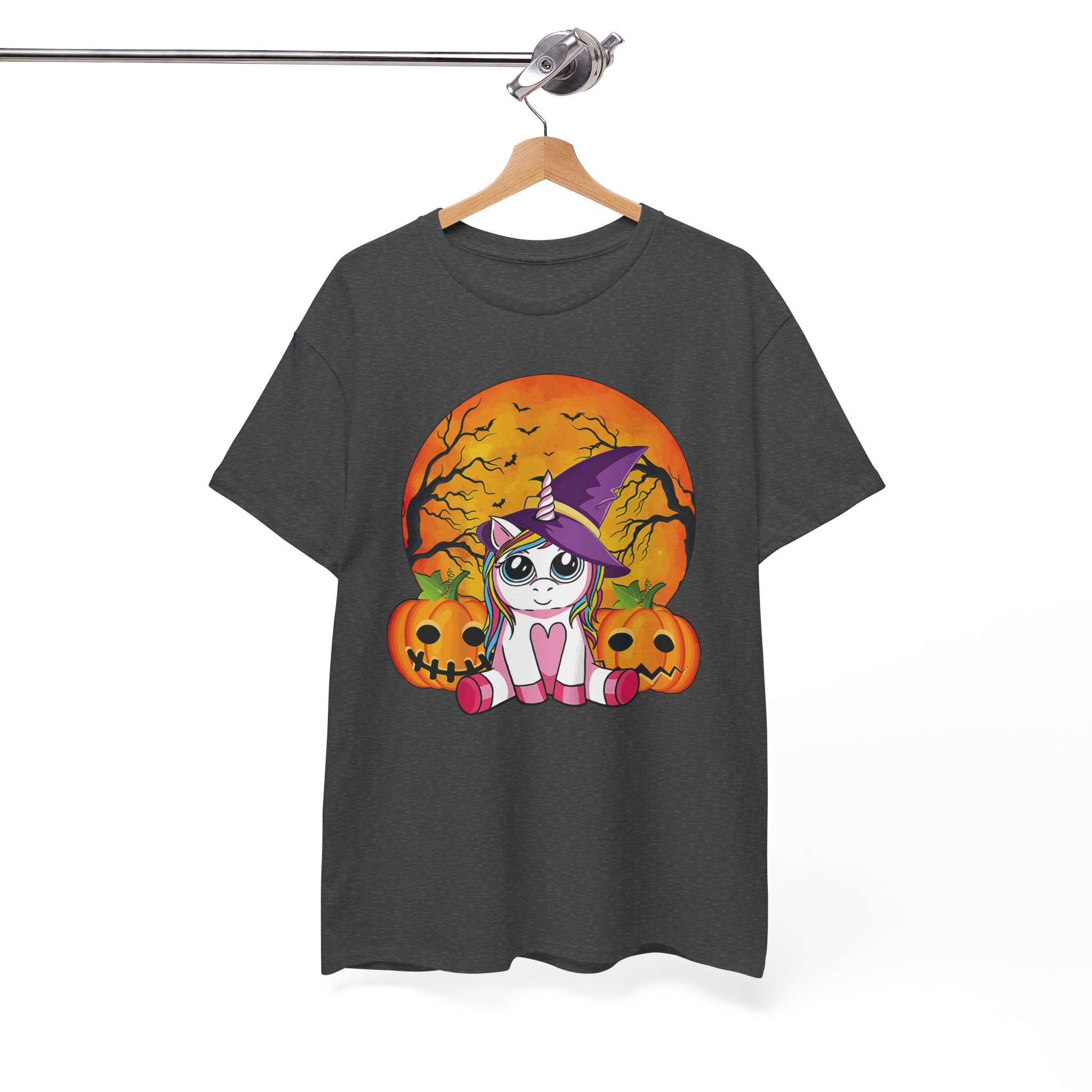 Halloween Cat Tee - Cute Witch Kitty with Pumpkins Shirt - Image 4