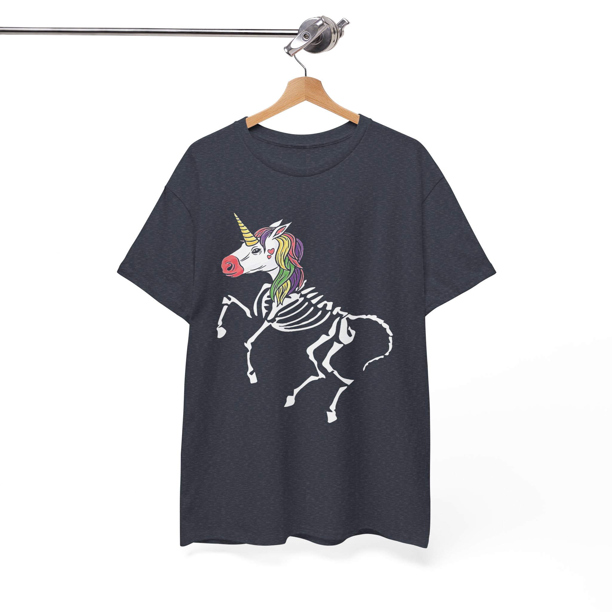 Skeleton Unicorn T‑Shirt - Rainbow Skull Fantasy Tee - Image 10