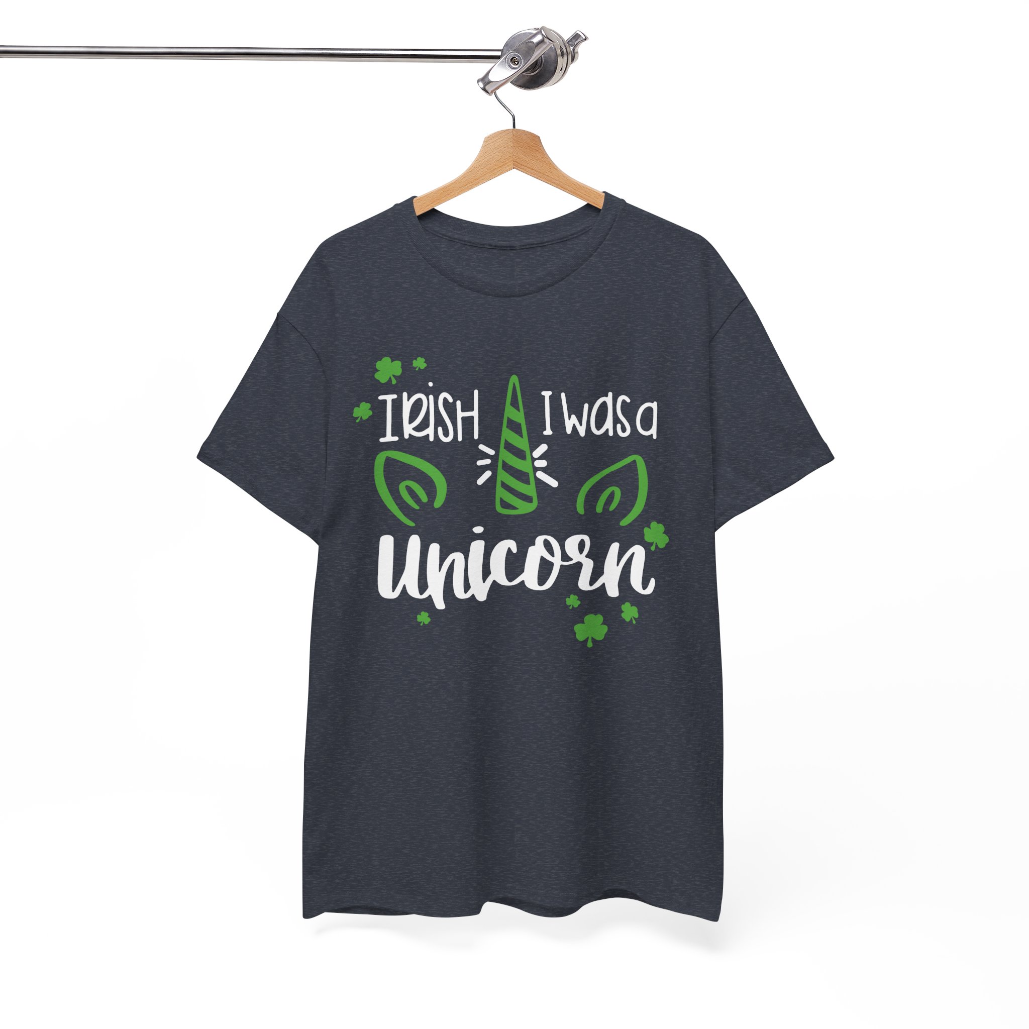 St. Patrick's Day Unicorn T-Shirt - "Irish I Was a Unicorn" Funny Shamrock Tee - Image 8