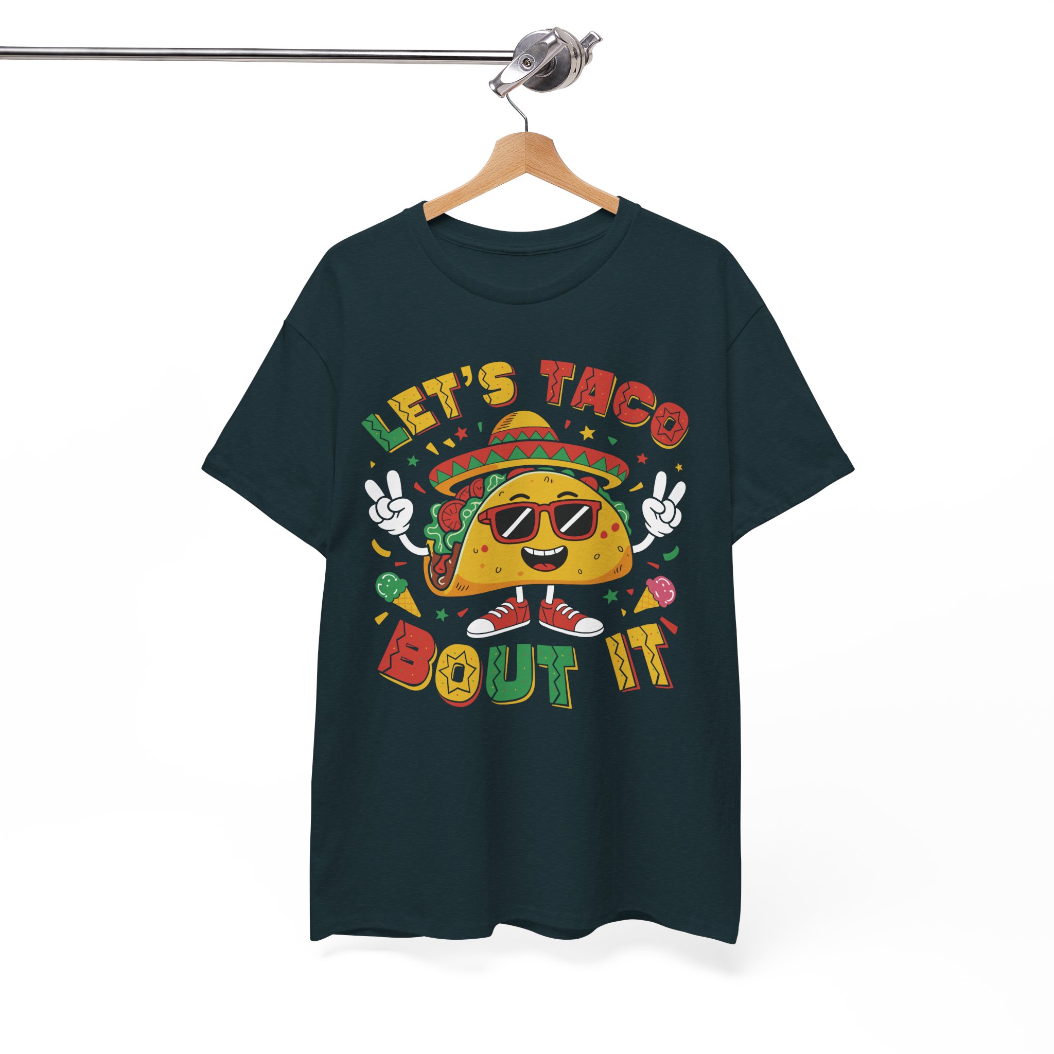 Let's Taco 'Bout It T-Shirt - Funny Taco Graphic Tee for Taco Lovers - Image 5