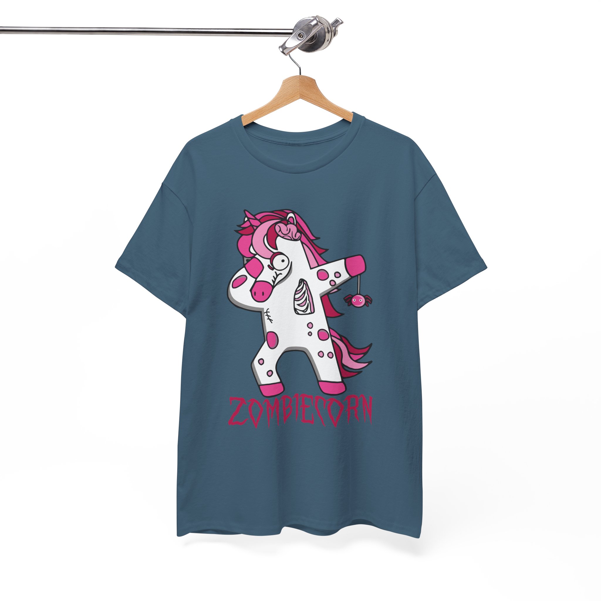 Zombiecorn Dabbing Unicorn Tee - Cute Pink Zombie Unicorn Shirt for Halloween - Image 7