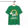 St. Patrick's Day Tee - 'Happy St. Patrick's Day' Unicorn & Leprechaun Rainbow Graphic
