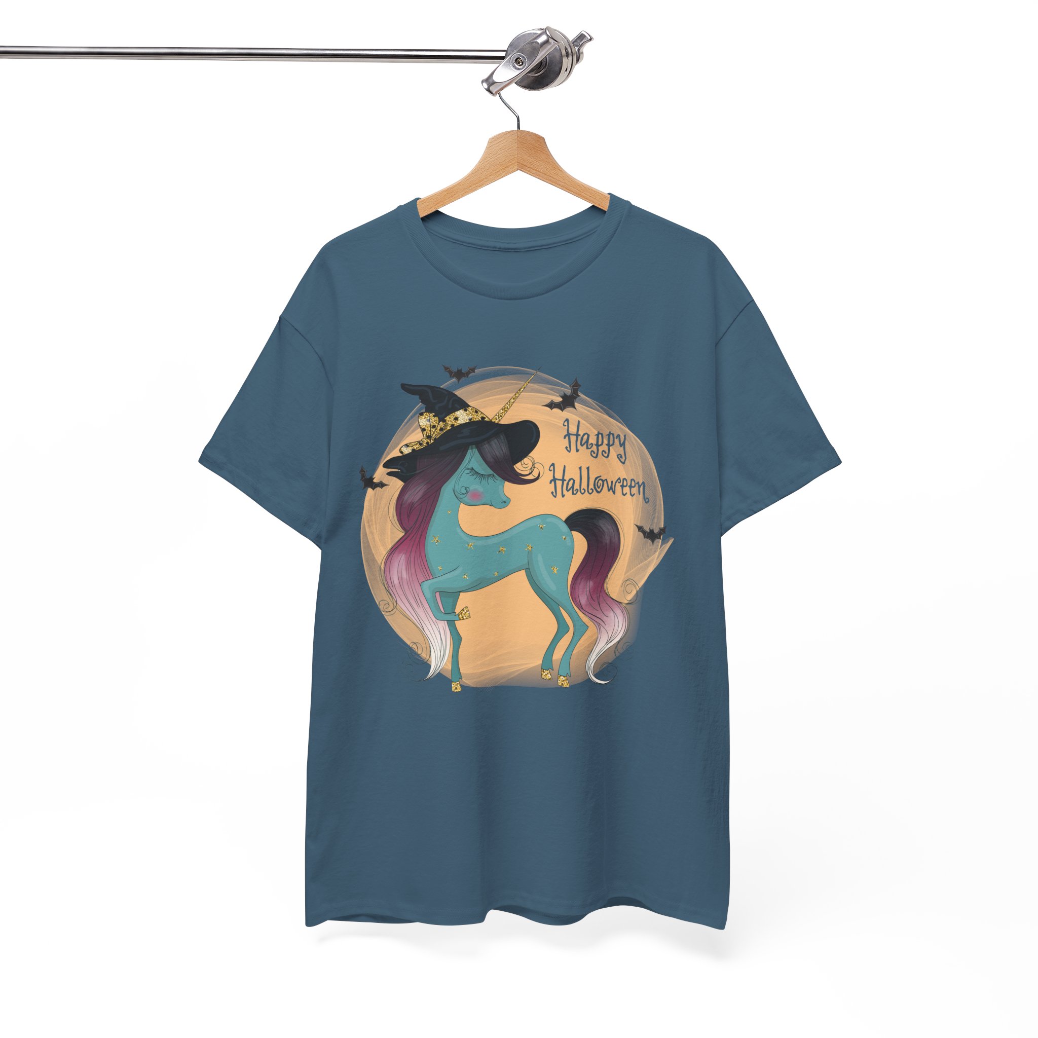 Happy Halloween Unicorn T-Shirt - Witch Hat Fantasy Tee