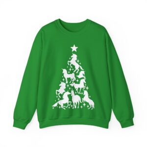 Unicorn Christmas Tree Crewneck Sweatshirt