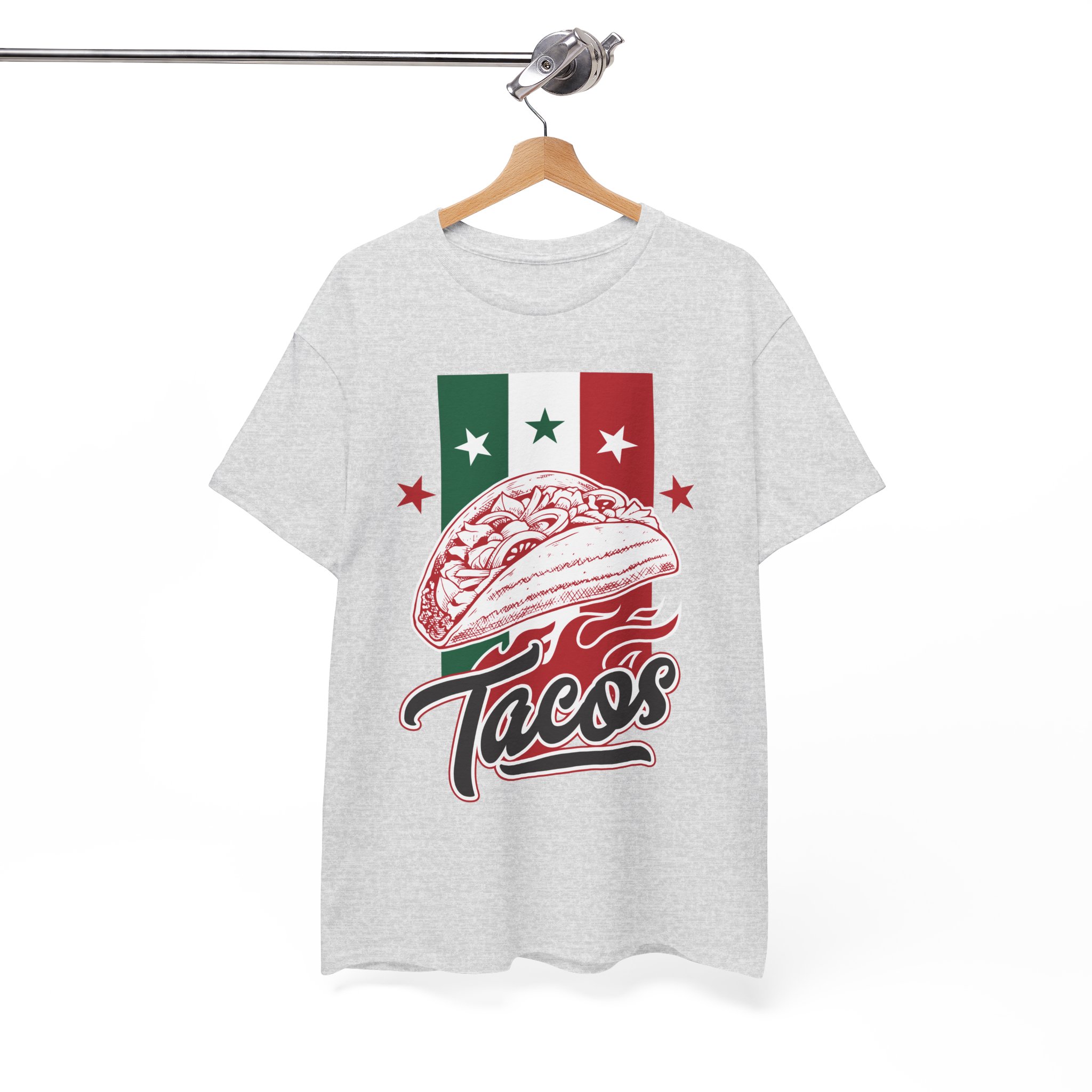 Taco Graphic Tee - Mexican Flag Tacos Shirt