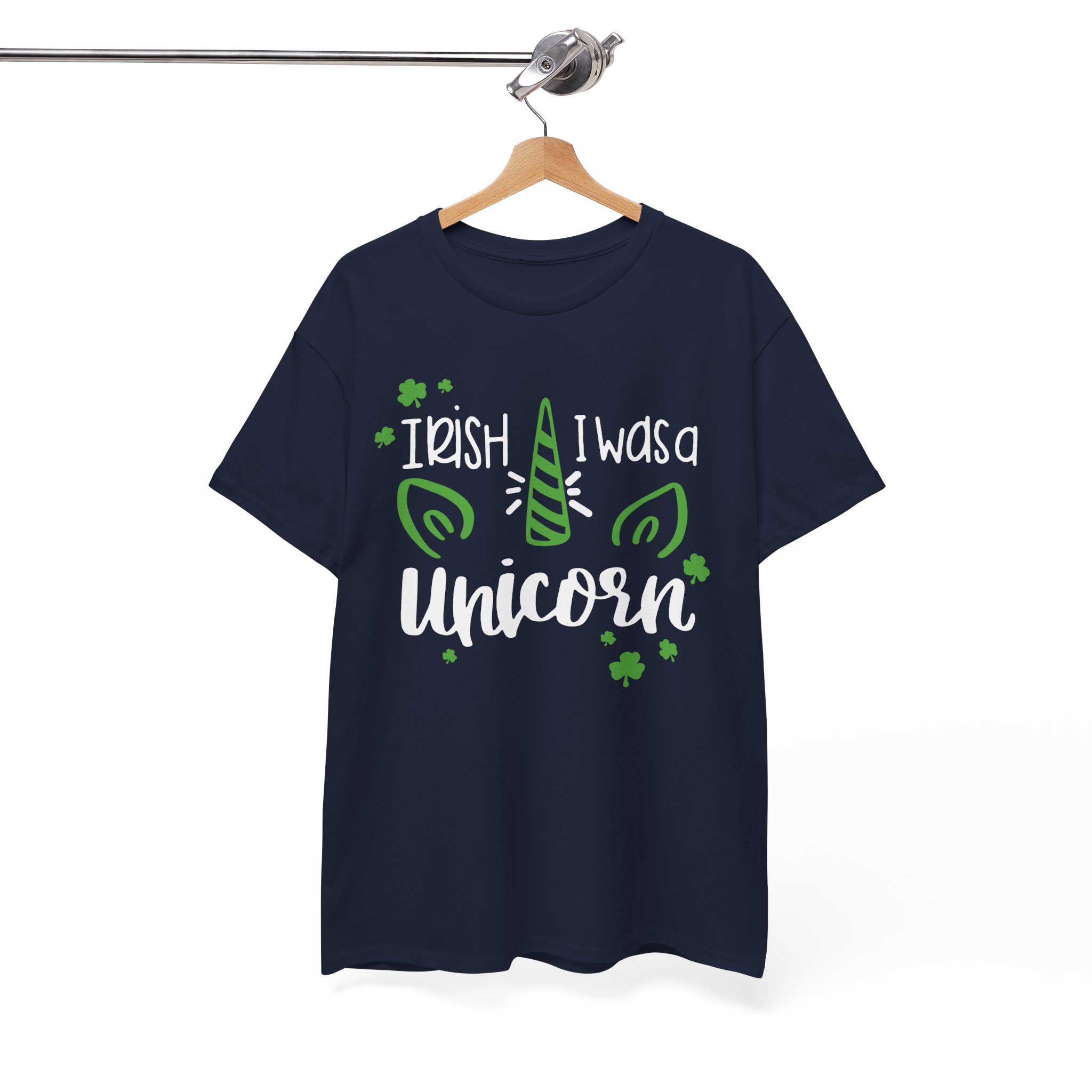 St. Patrick's Day Unicorn T-Shirt - "Irish I Was a Unicorn" Funny Shamrock Tee - Image 7
