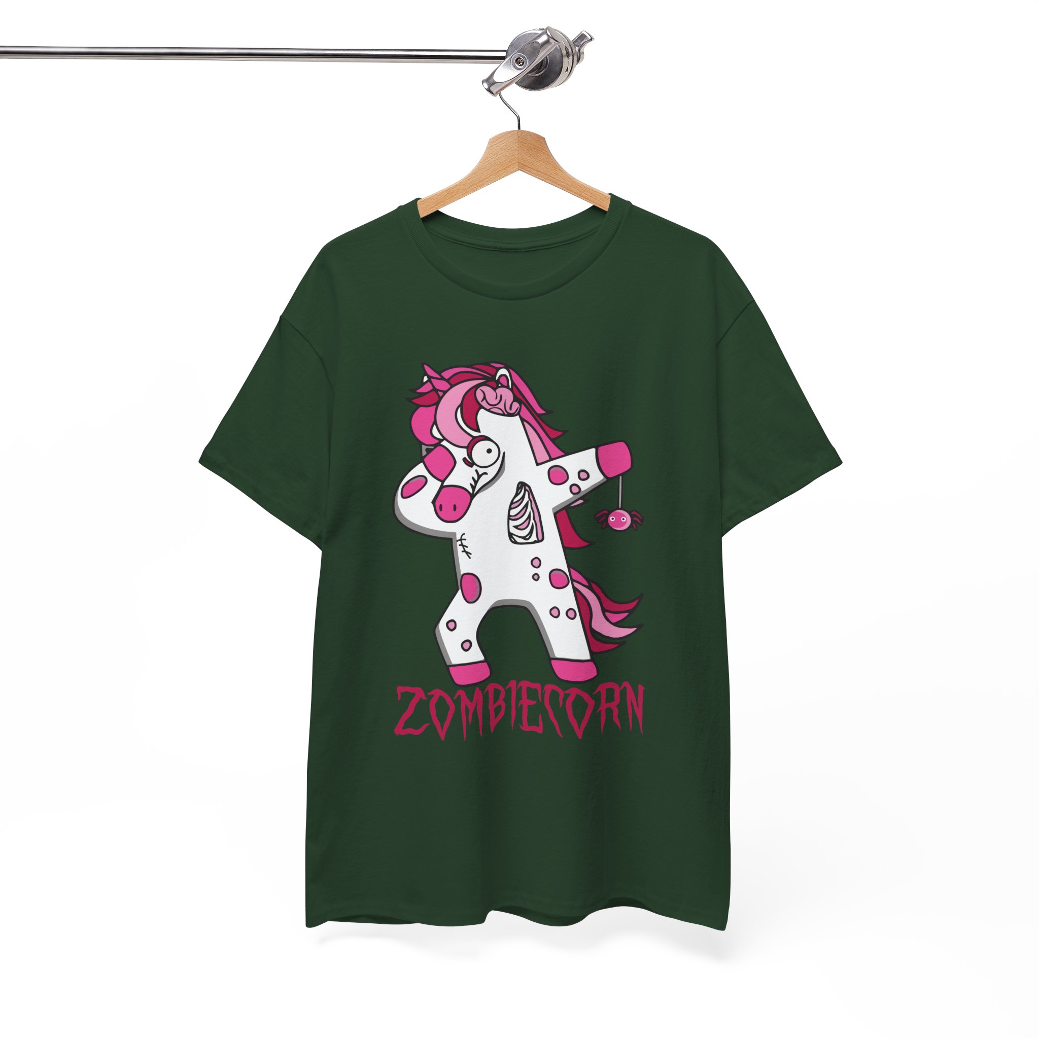 Zombiecorn Dabbing Unicorn Tee - Cute Pink Zombie Unicorn Shirt for Halloween - Image 4