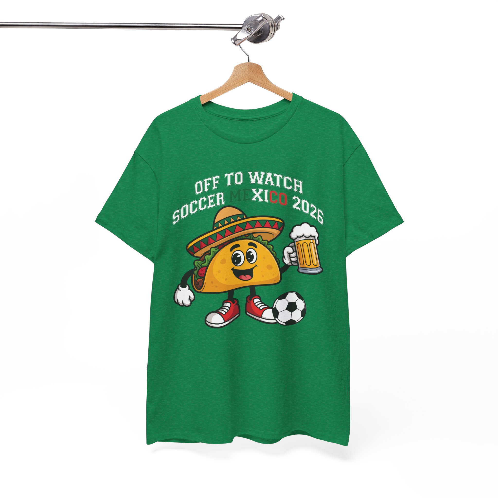 Soccer Taco Tee - "Off to Watch Soccer Mexico 2026" Football Fan T‑Shirt - Image 4