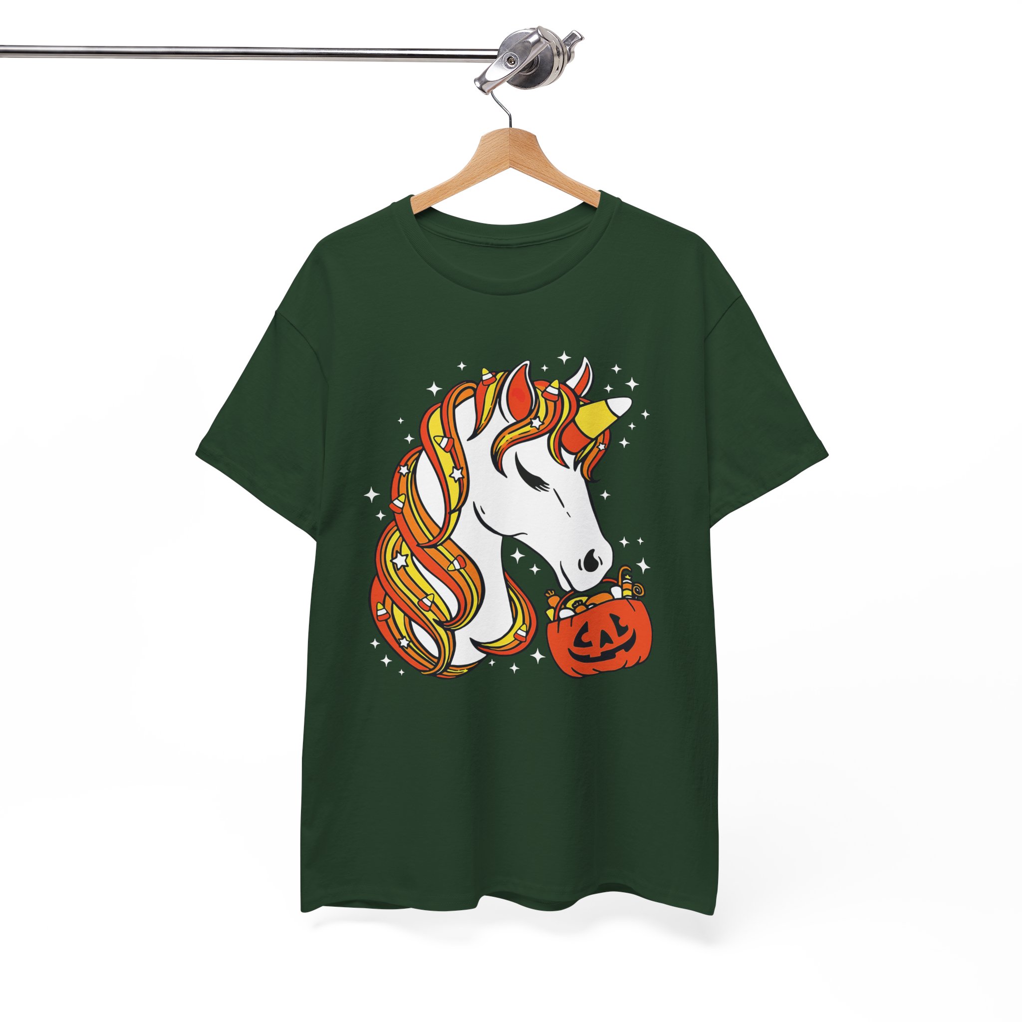 Halloween Unicorn T-Shirt - Cute Pumpkin Trick-or-Treat Graphic Tee - Image 5