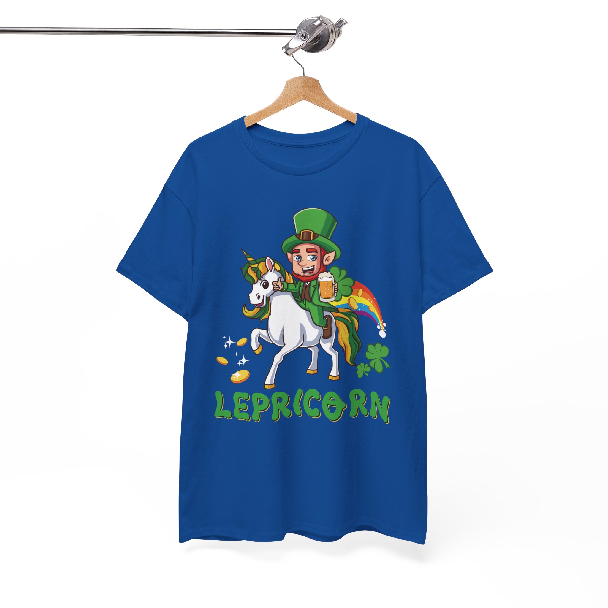 Lepricorn T-Shirt - St. Patrick’s Day Leprechaun Unicorn Graphic Tee - Image 7