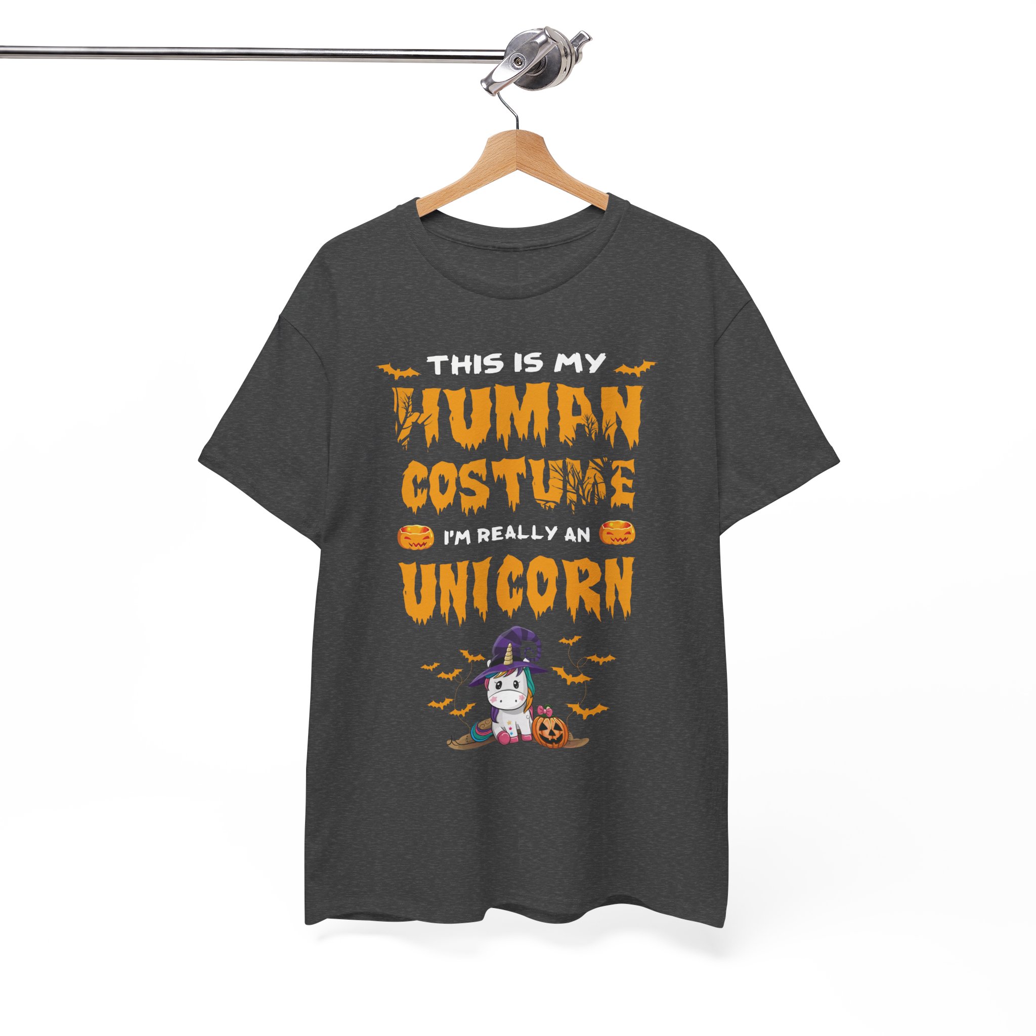 Halloween Unicorn T‑Shirt - "This Is My Human Costume I'm Really A Unicorn" - Image 5