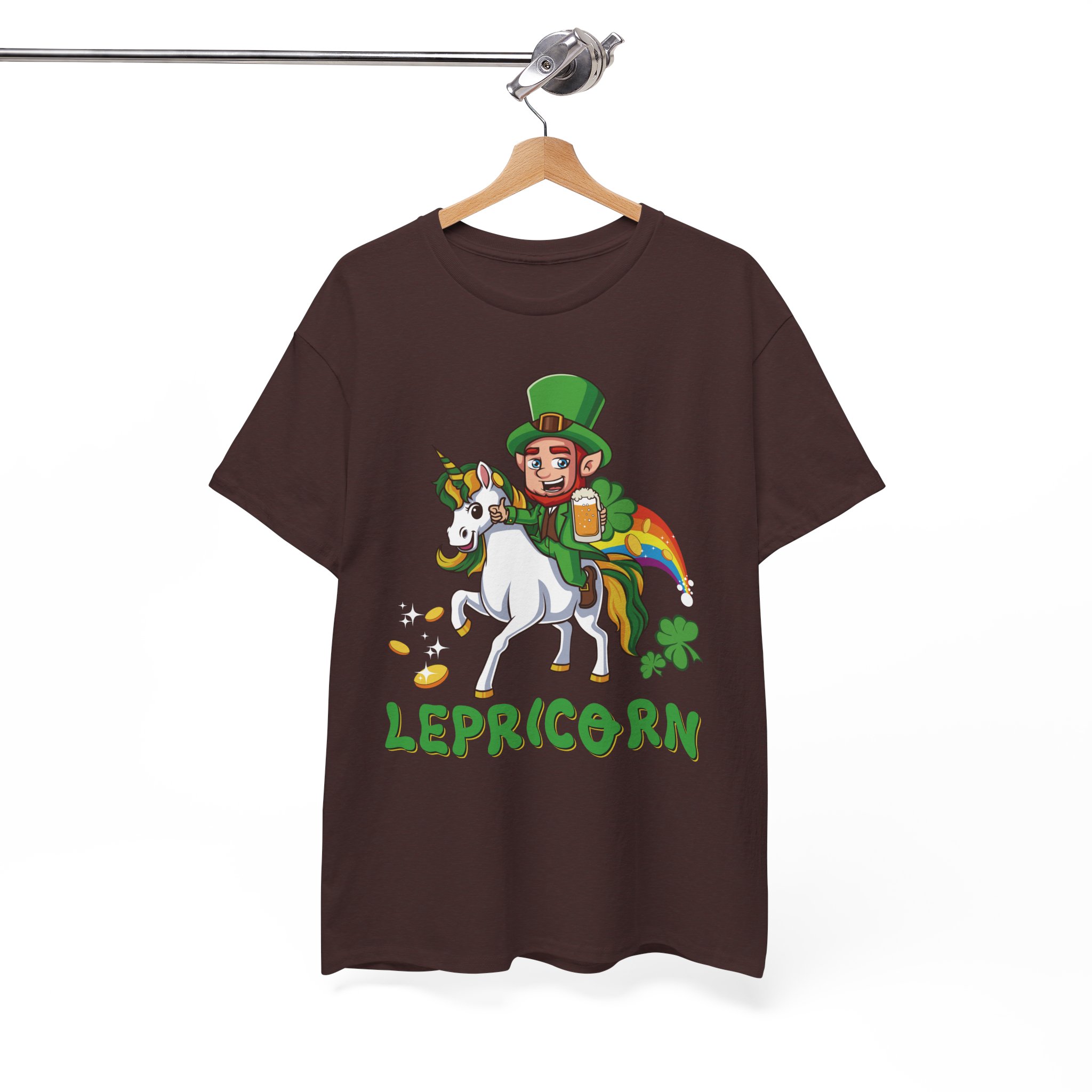 Lepricorn T-Shirt - St. Patrick’s Day Leprechaun Unicorn Graphic Tee - Image 2