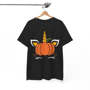 Halloween Pumpkin Horn Unicorn T-Shirt