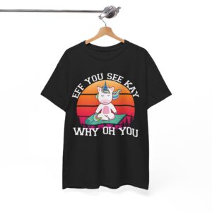 Meditating Unicorn Tee - Funny Yoga Retro T-Shirt