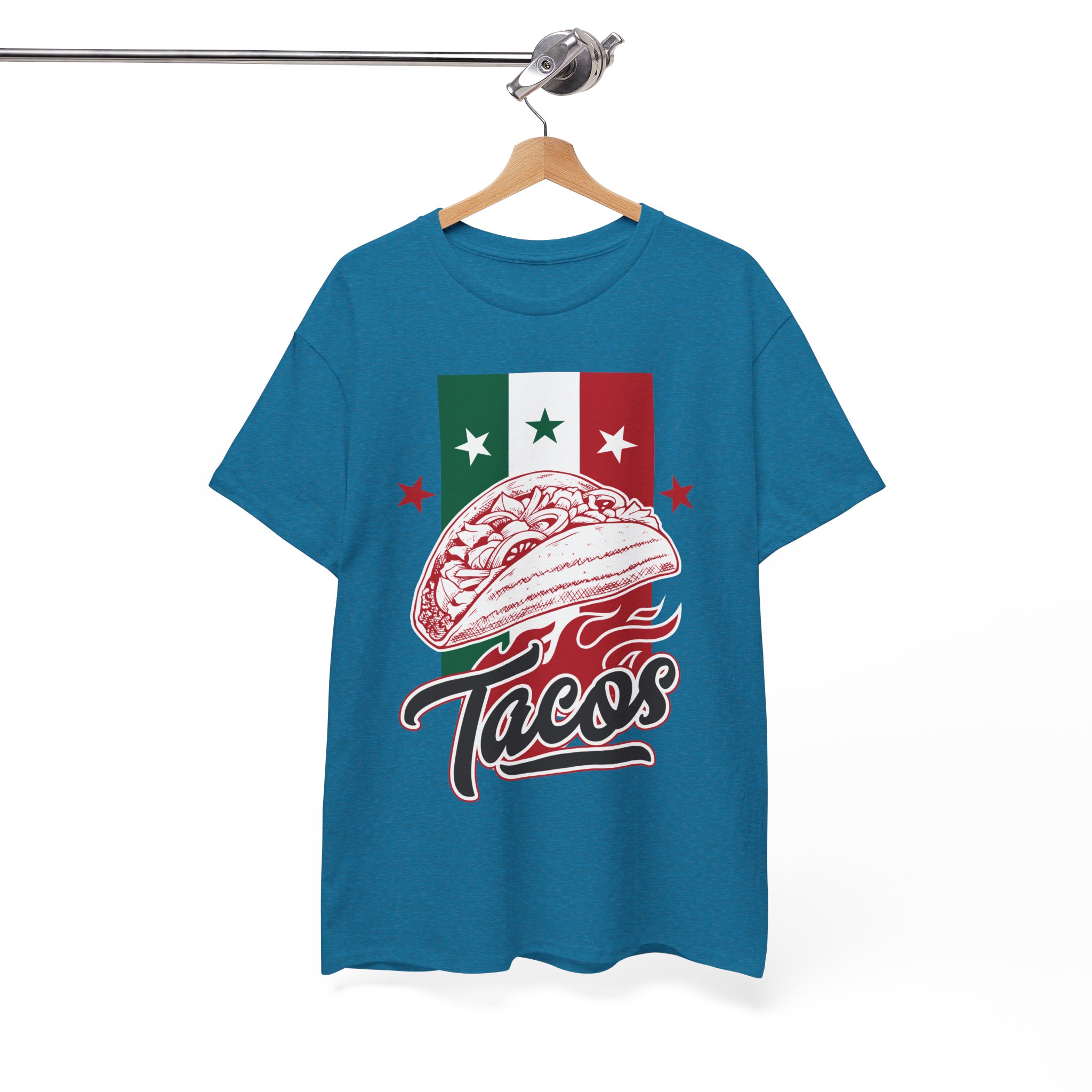 Taco Graphic Tee - Mexican Flag Tacos Shirt - Image 9
