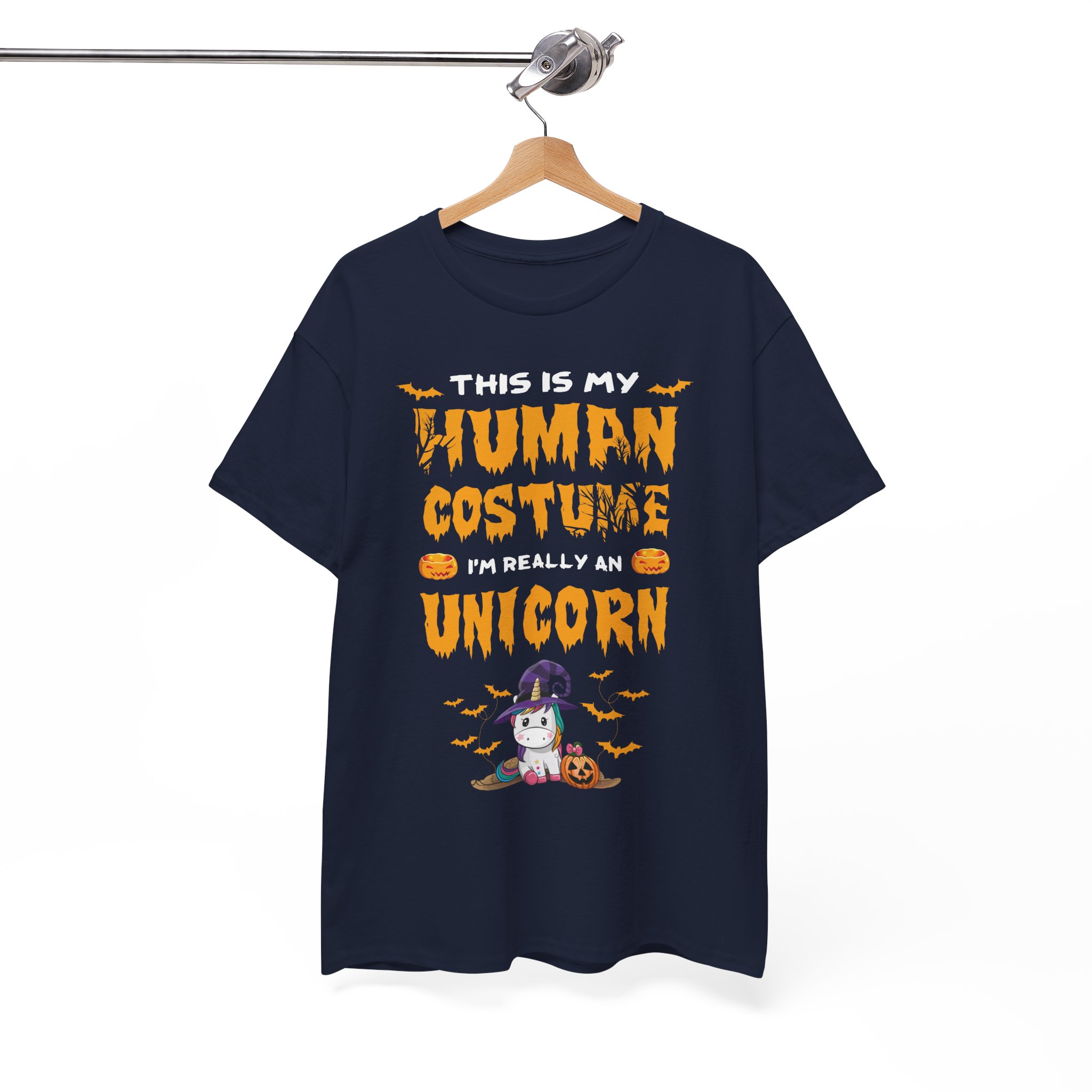 Halloween Unicorn T‑Shirt - "This Is My Human Costume I'm Really A Unicorn" - Image 7