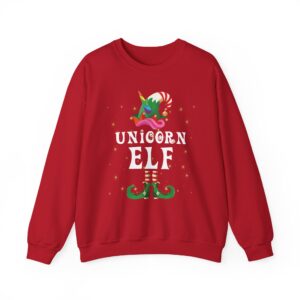 Unicorn Elf Christmas Holiday Sweatshirt Gift