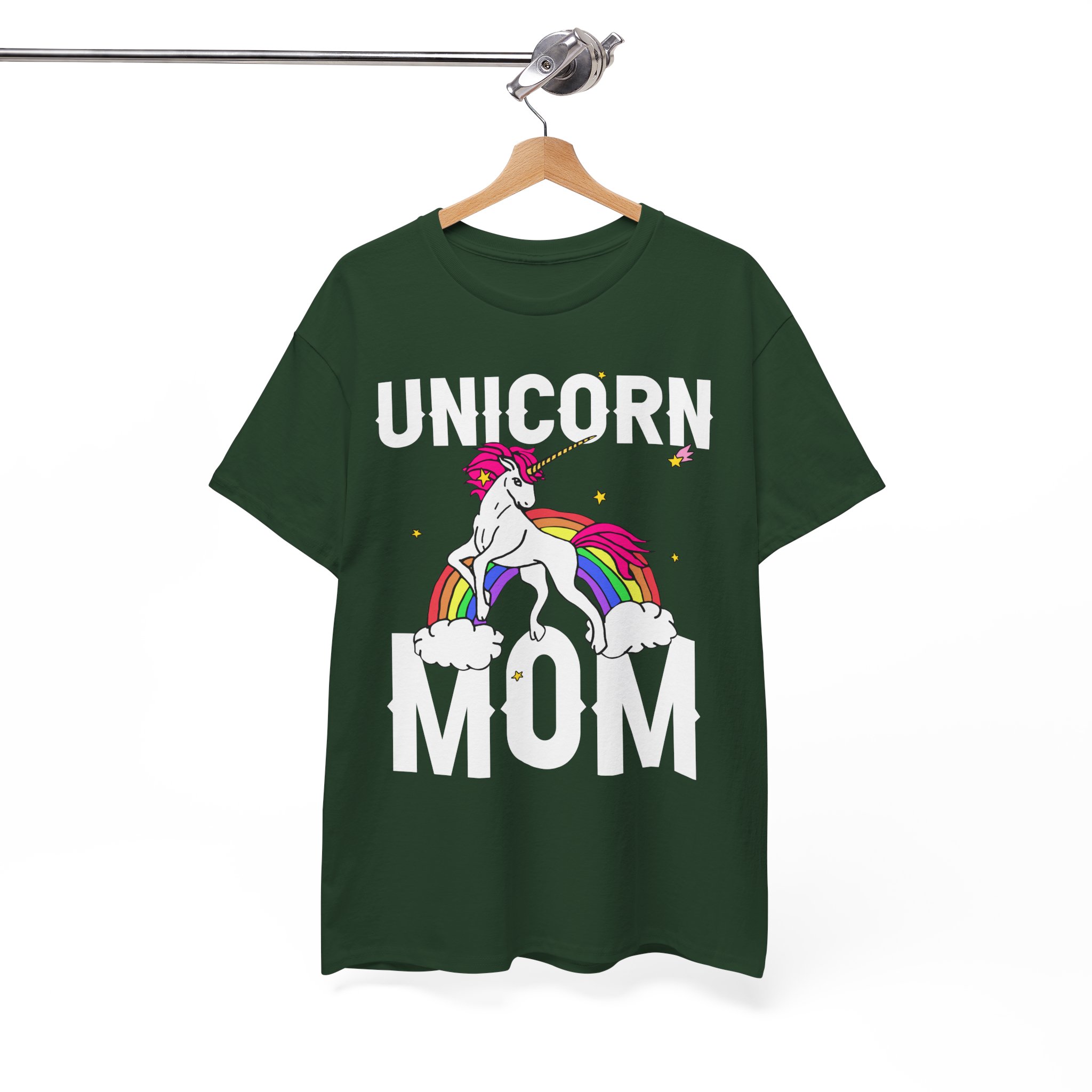 Unicorn Mom T-Shirt - Cute Rainbow Unicorn Graphic Tee for Mothers - Image 4