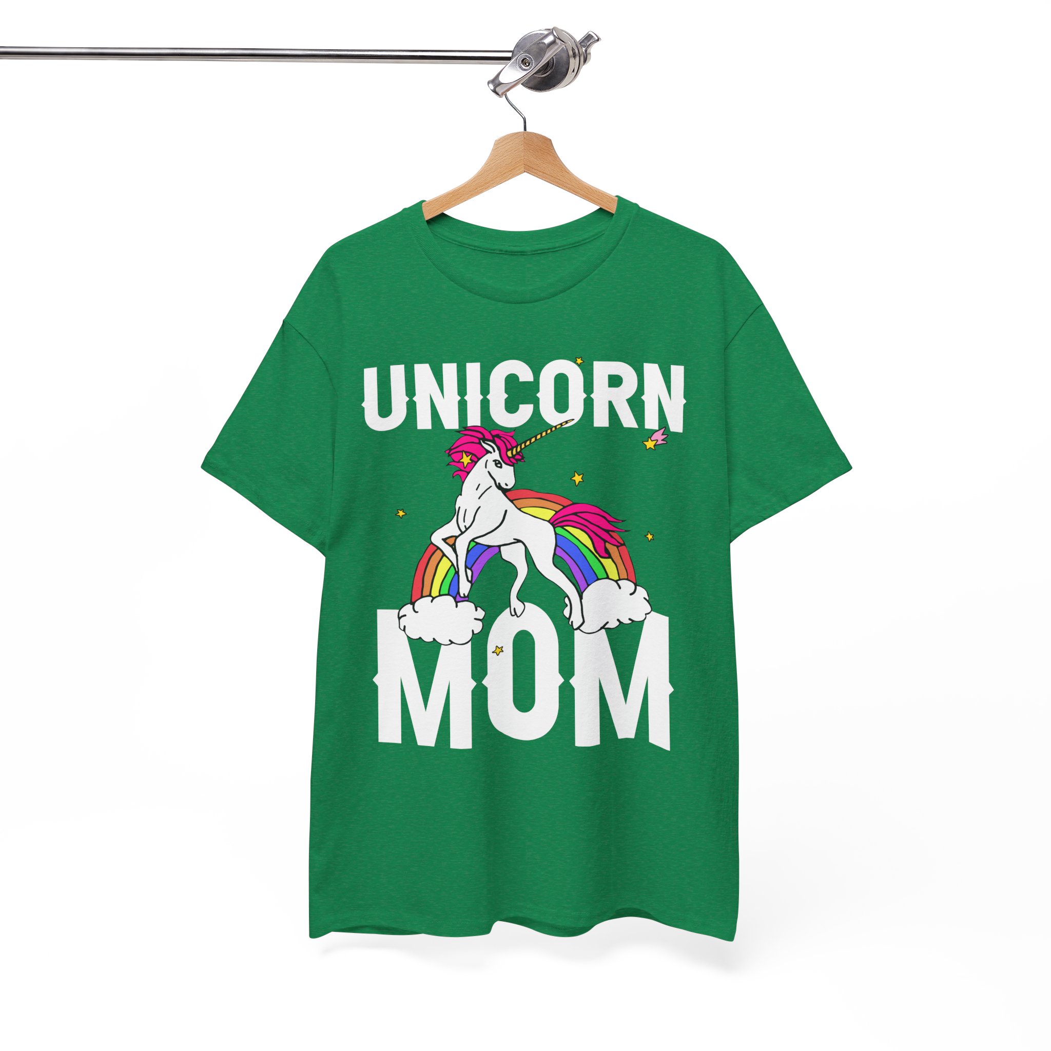 Unicorn Mom T-Shirt - Cute Rainbow Unicorn Graphic Tee for Mothers - Image 5