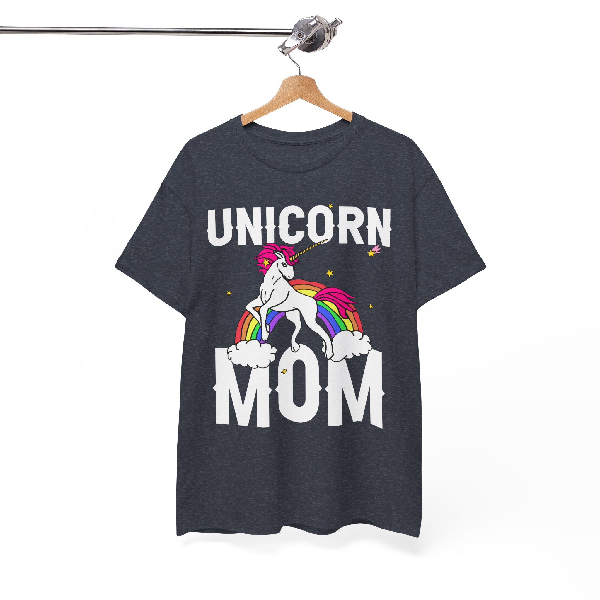 Unicorn Mom T-Shirt - Cute Rainbow Unicorn Graphic Tee for Mothers - Image 10