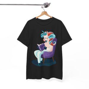 Book Lover Unicorn Reading T‑Shirt
