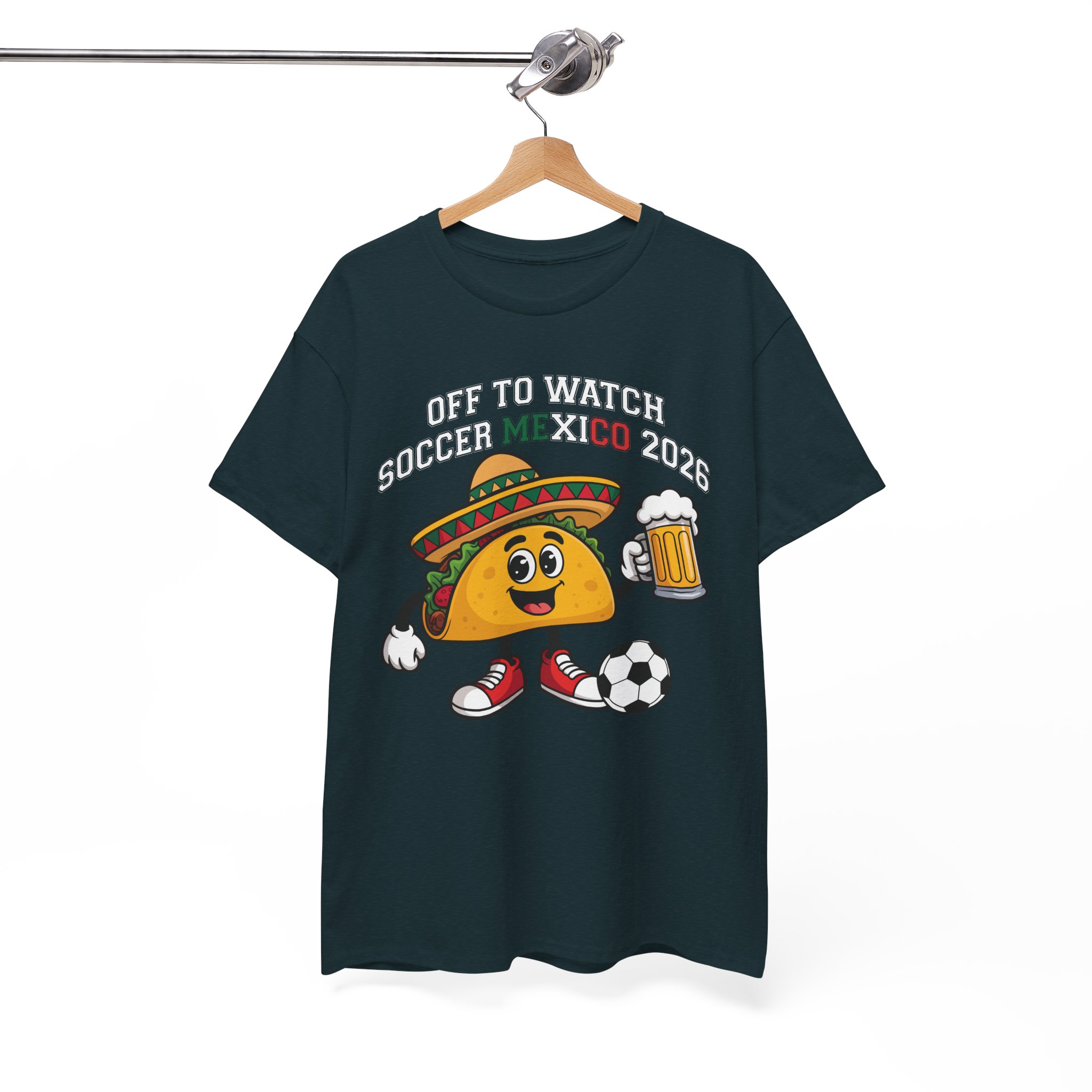 Soccer Taco Tee - "Off to Watch Soccer Mexico 2026" Football Fan T‑Shirt - Image 6