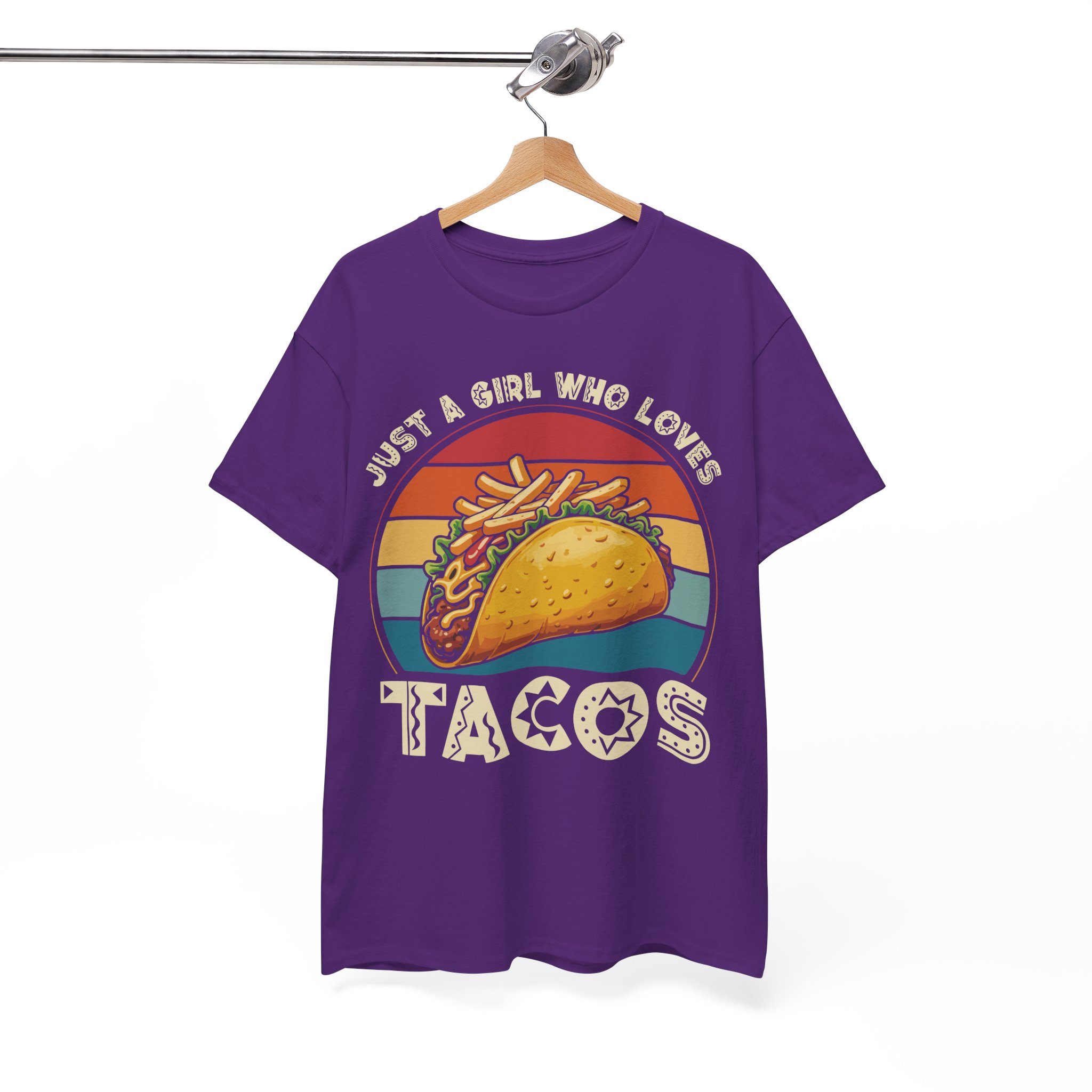 Just a Girl Who Loves Tacos Retro Taco Tee - Image 11
