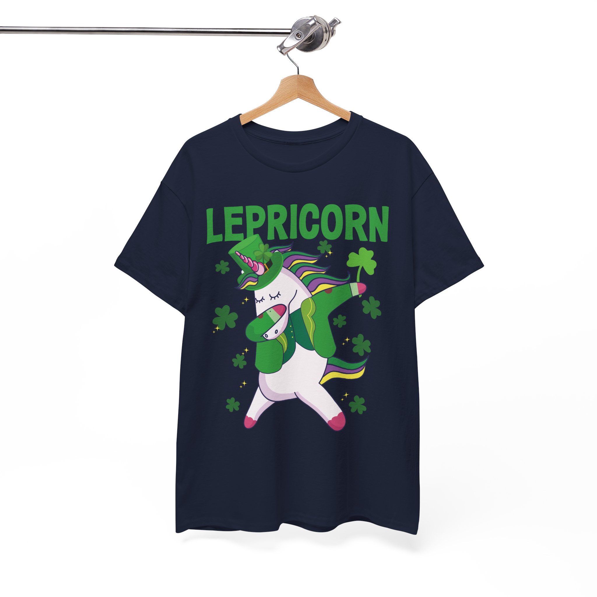 Lepricorn Unicorn T-Shirt - Funny St. Patrick’s Day Dab Dabbing Rainbow Shamrock Tee - Image 7