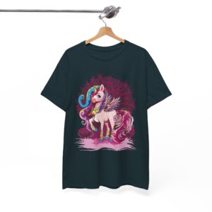 Magical Rainbow Unicorn Halloween Tee - Cute Winged Pony Graphic T-Shirt