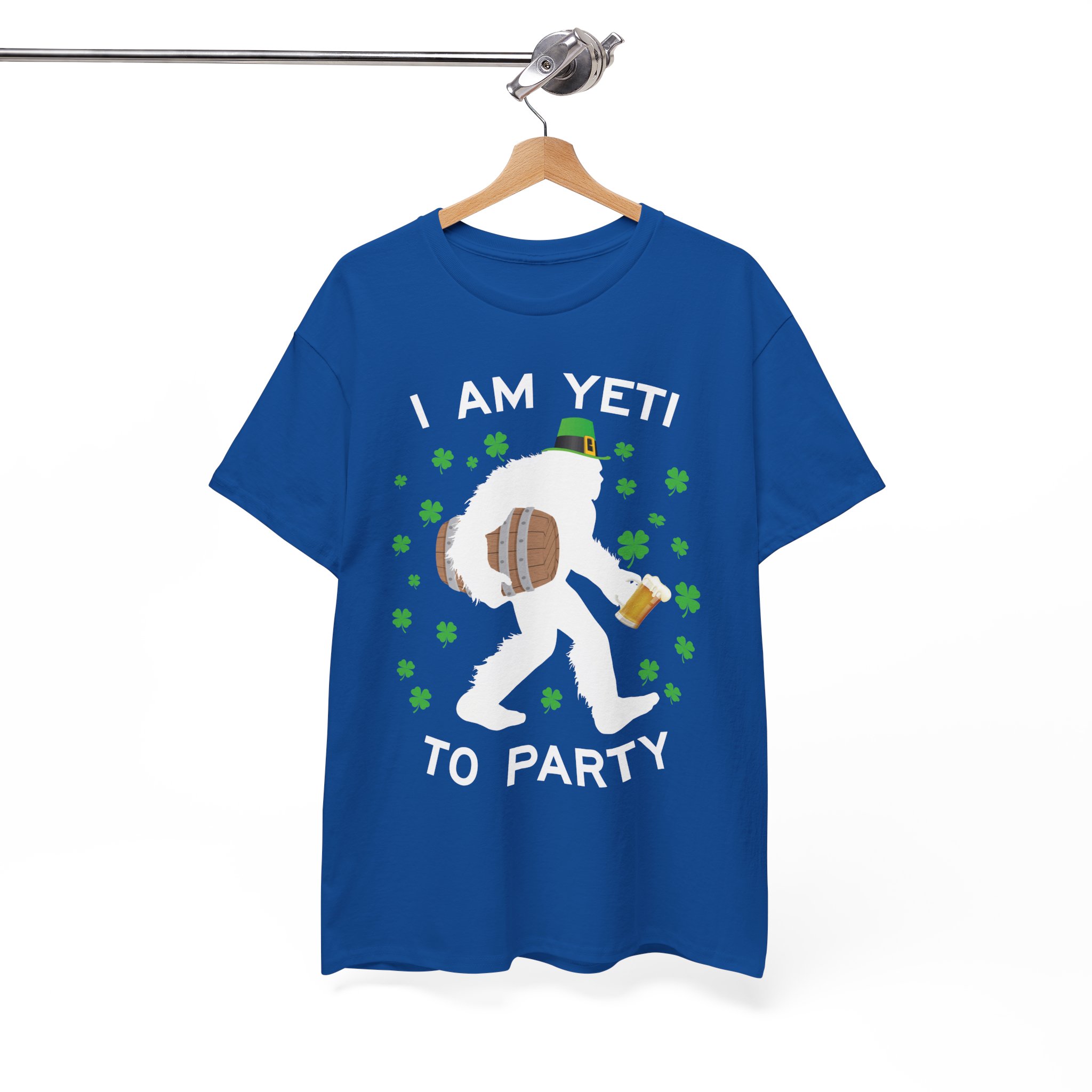 I Am Yeti to Party T-Shirt - St. Patrick’s Day Party Beer Yeti Tee - Image 6