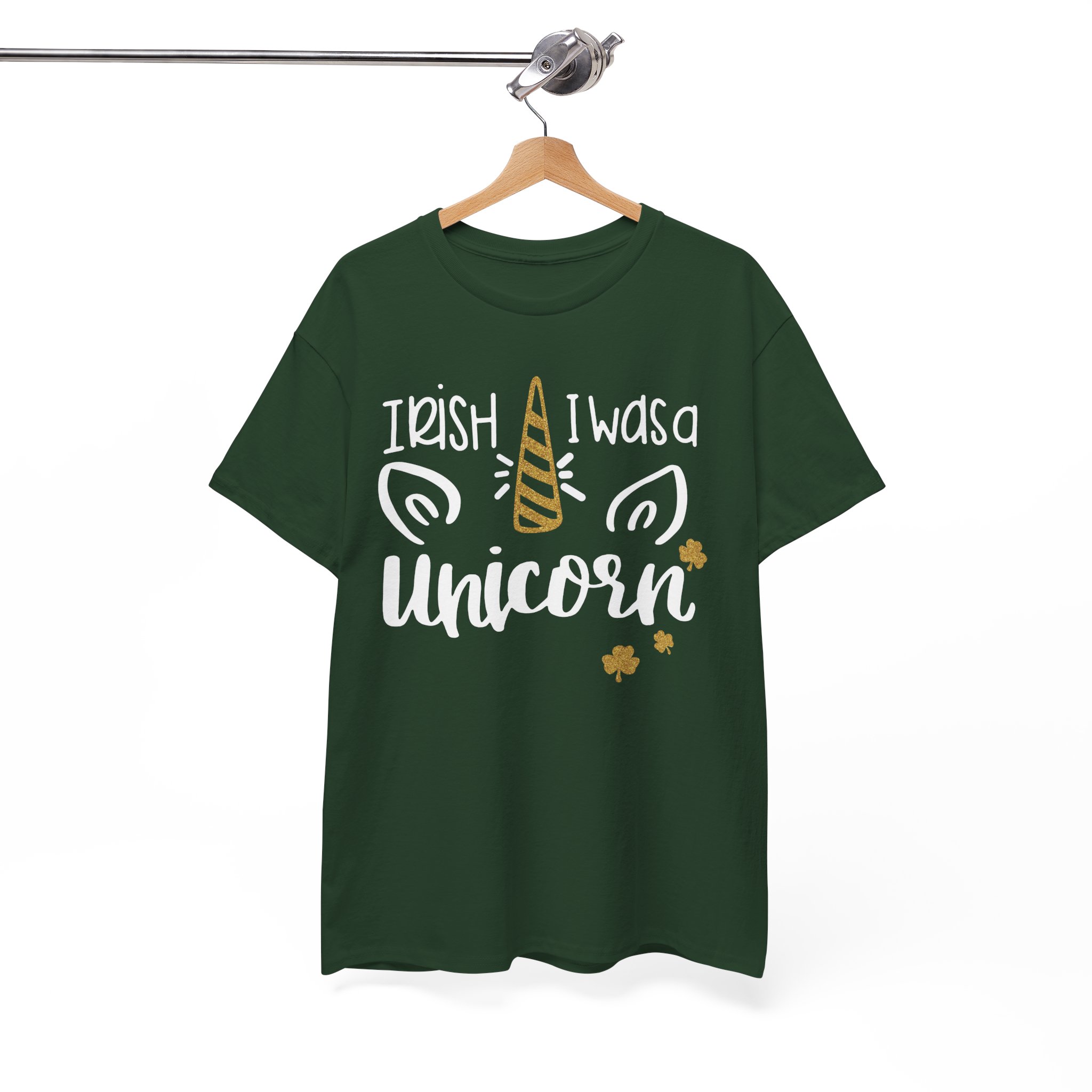 Unicorn St. Patrick's T-Shirt - "Irish I Was a Unicorn" Cute St. Paddy's Tee - Image 4