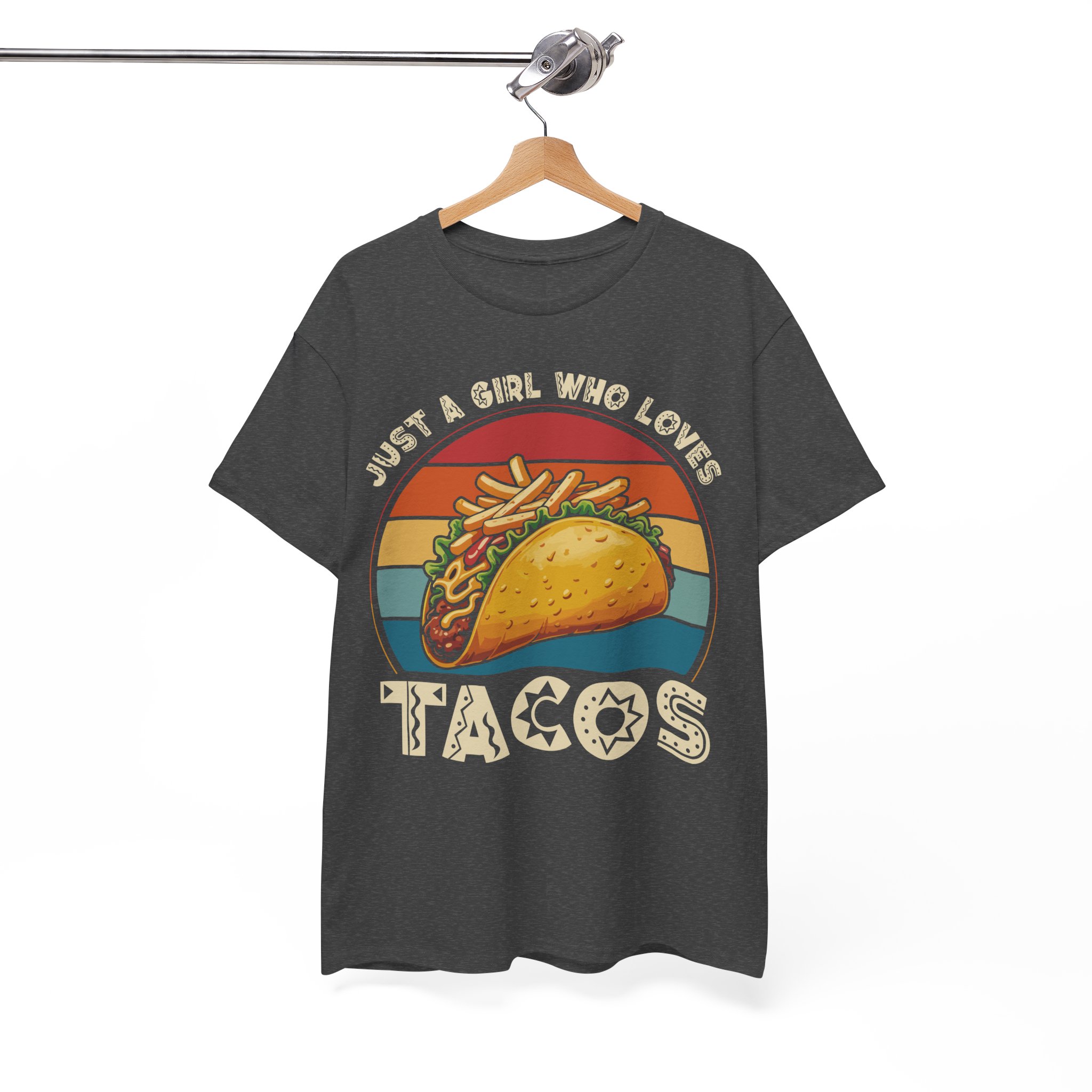 Just a Girl Who Loves Tacos Retro Taco Tee - Image 7