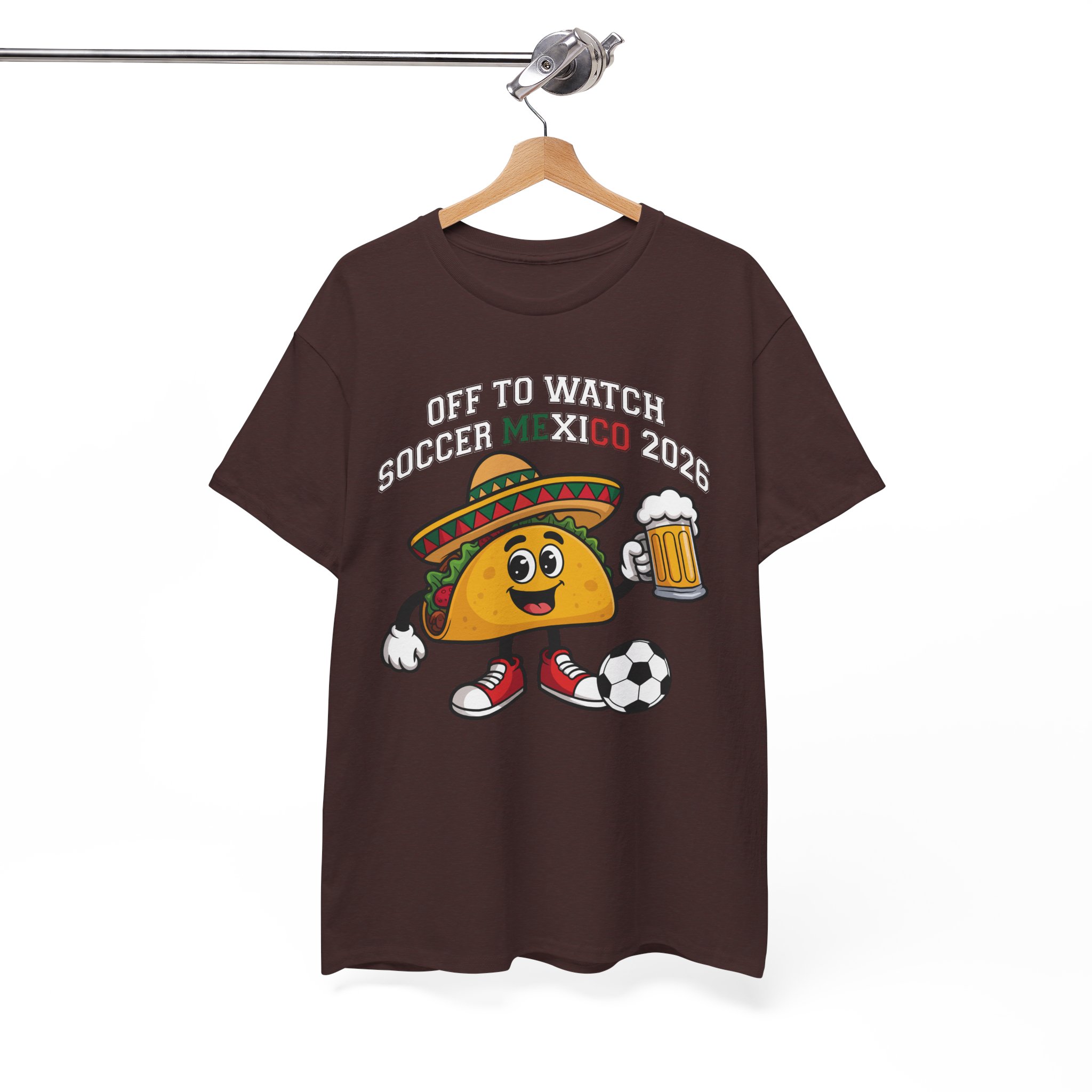 Soccer Taco Tee - "Off to Watch Soccer Mexico 2026" Football Fan T‑Shirt - Image 2