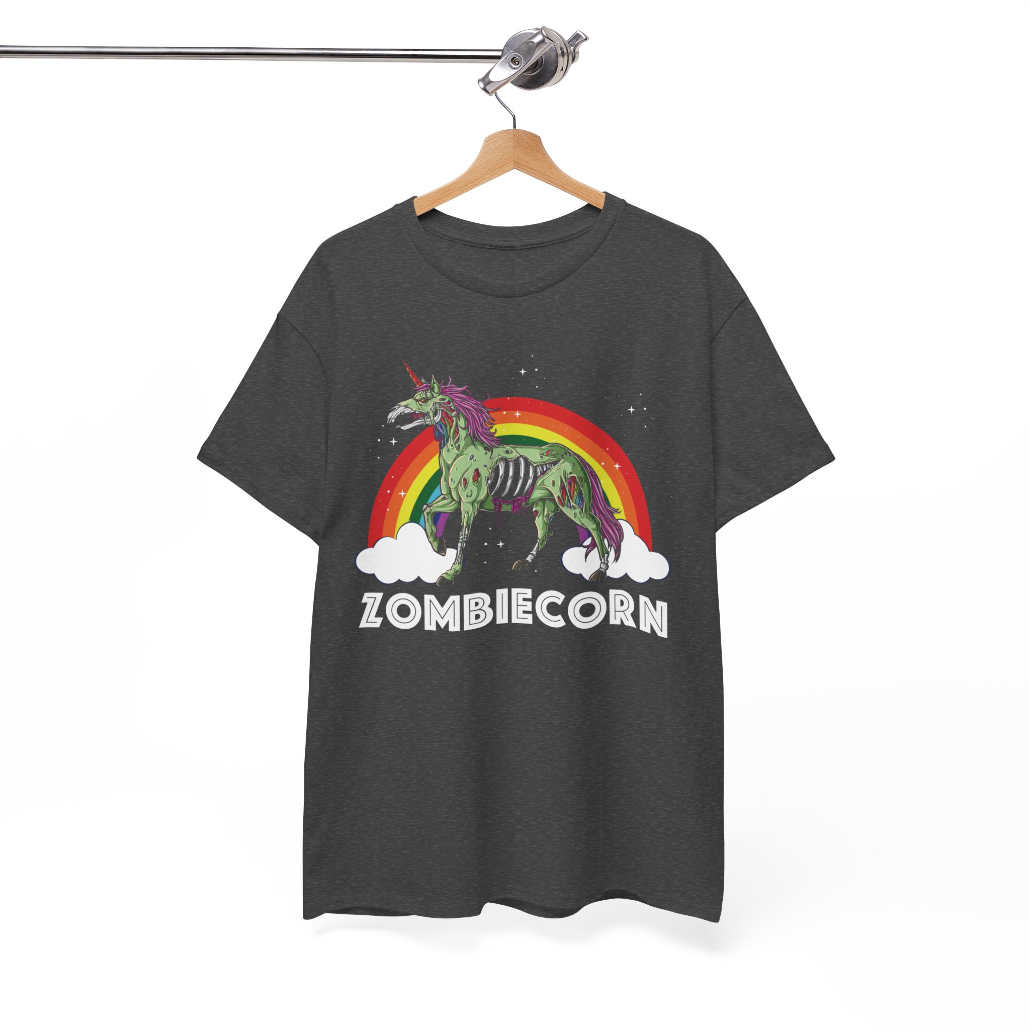 Zombiecorn T‑Shirt - Cute Zombie Unicorn Rainbow Halloween Graphic Tee - Image 5