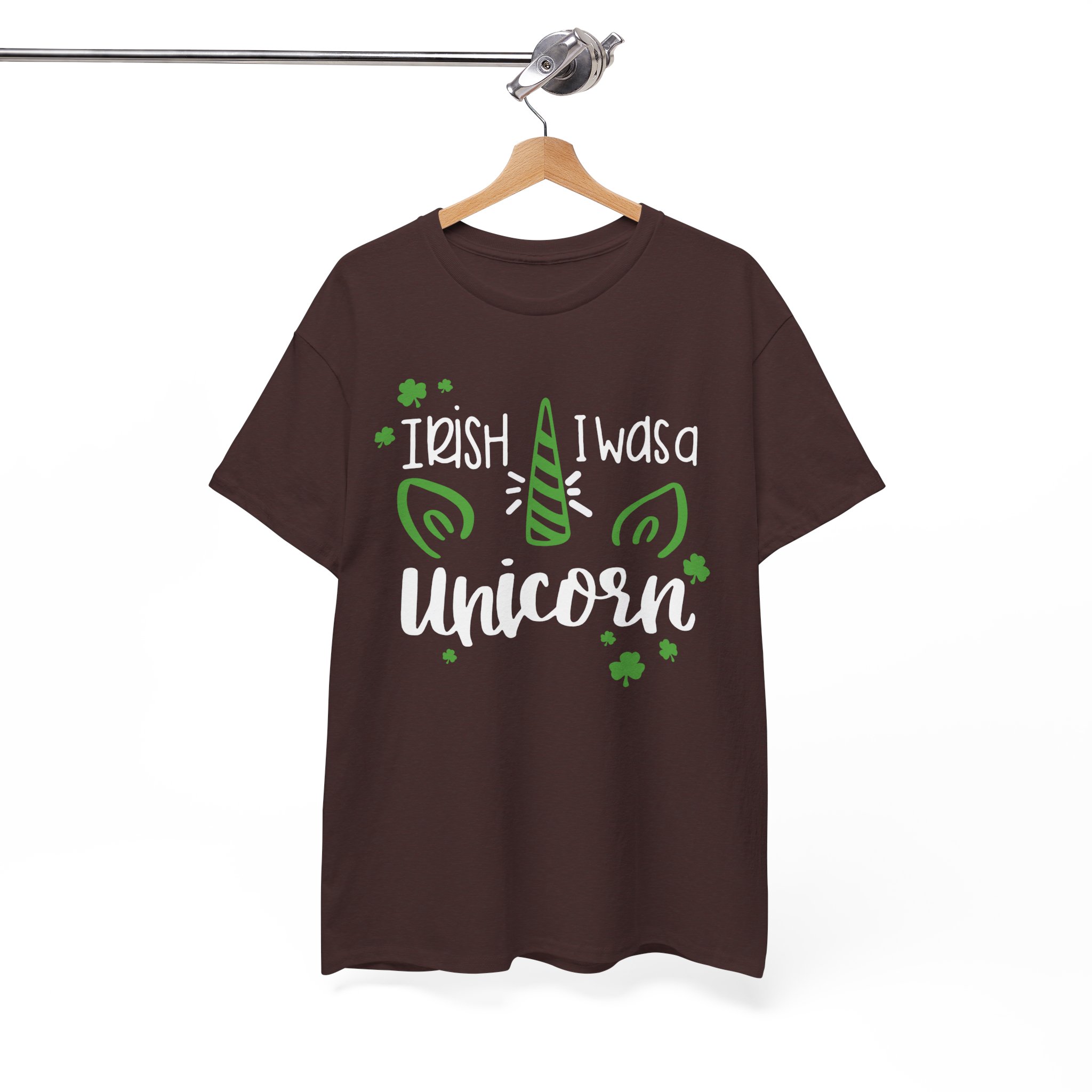 St. Patrick's Day Unicorn T-Shirt - "Irish I Was a Unicorn" Funny Shamrock Tee - Image 2