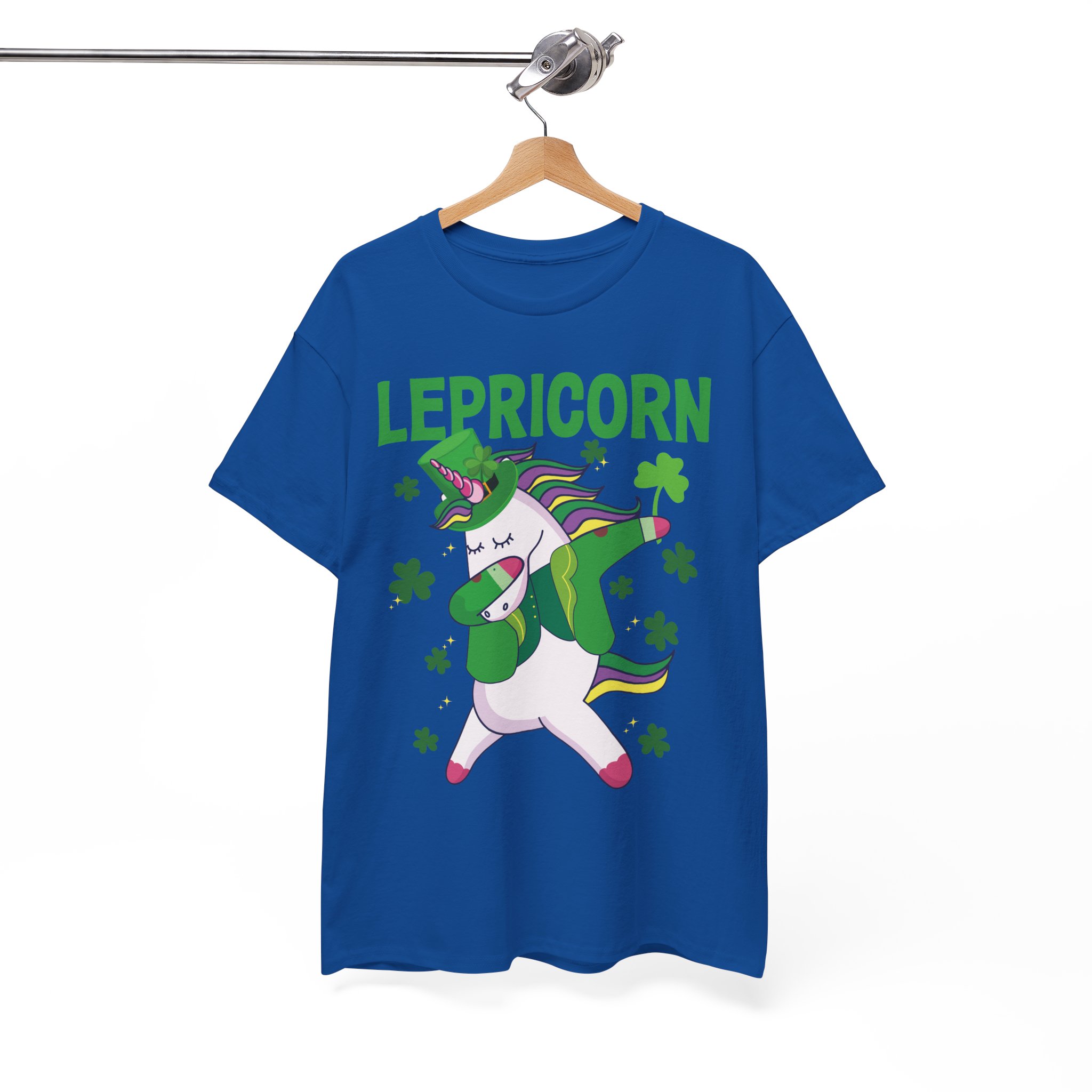 Lepricorn Unicorn T-Shirt - Funny St. Patrick’s Day Dab Dabbing Rainbow Shamrock Tee - Image 6