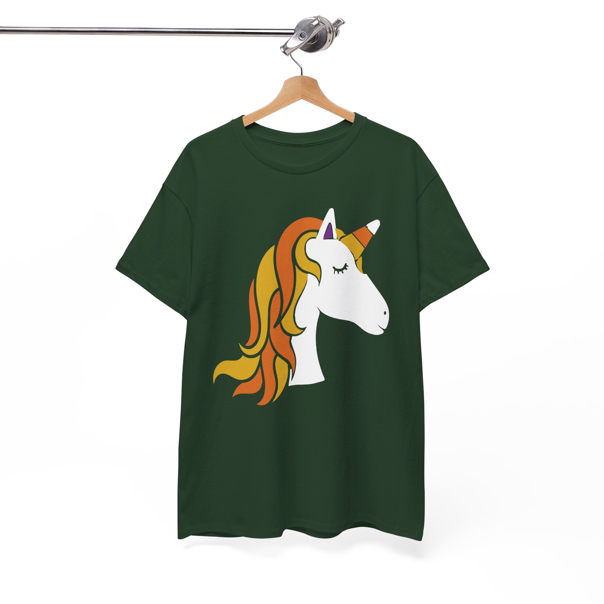 Retro Orange Unicorn T-Shirt - Cute Fantasy Graphic Tee for Kids & Adults - Image 4