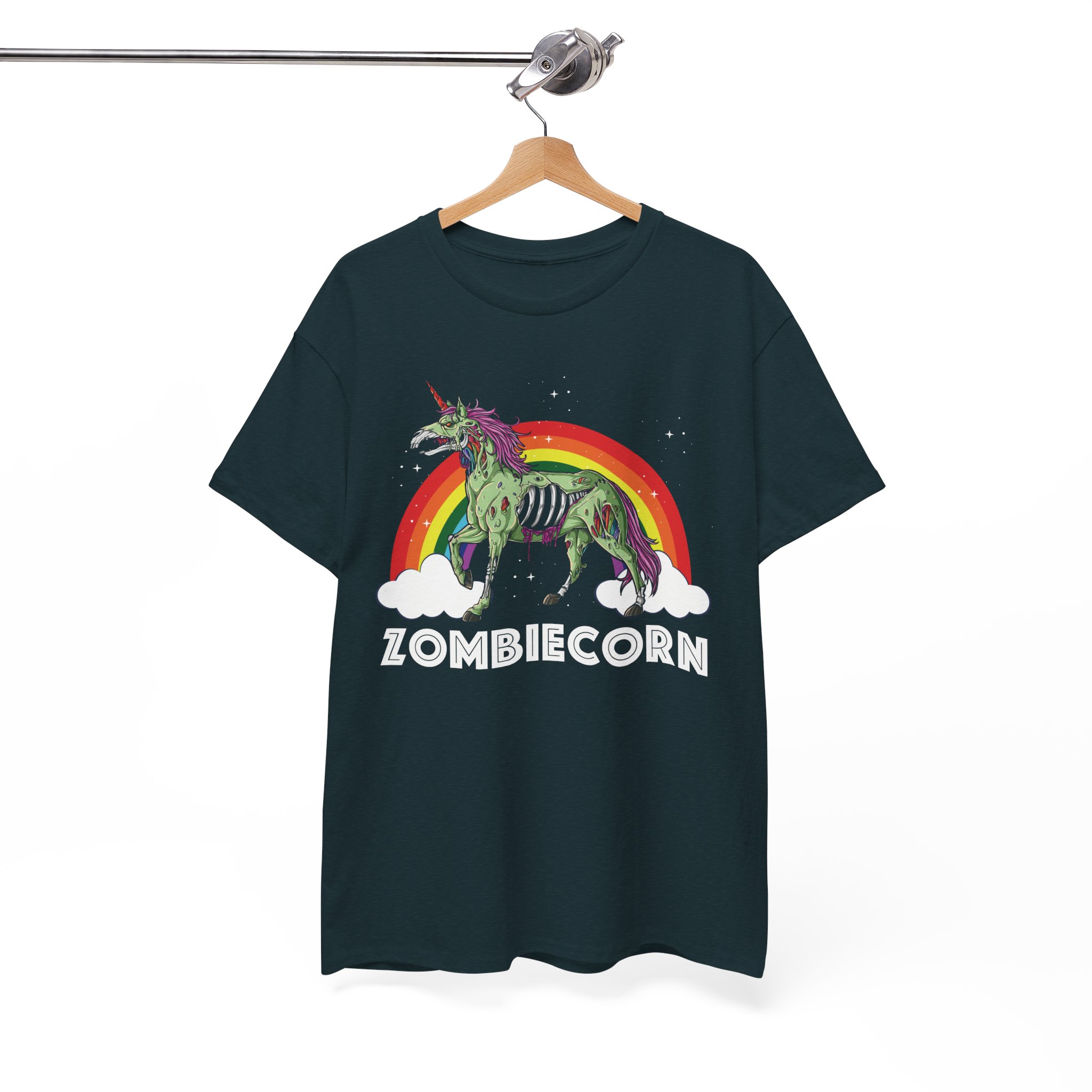 Zombiecorn T‑Shirt - Cute Zombie Unicorn Rainbow Halloween Graphic Tee