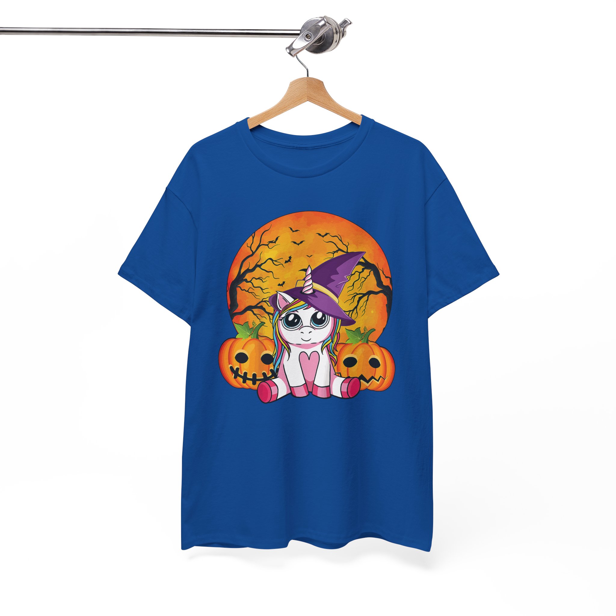 Halloween Cat Tee - Cute Witch Kitty with Pumpkins Shirt - Image 6