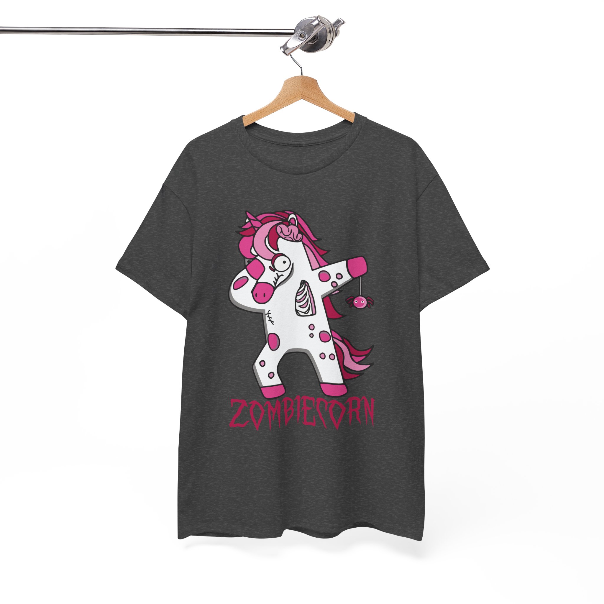 Zombiecorn Dabbing Unicorn Tee - Cute Pink Zombie Unicorn Shirt for Halloween - Image 5