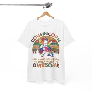 Cousincorn Like a Normal Cousin Only More Awesome Shirt, Rainbow Unicorn Cousin Gift Tee