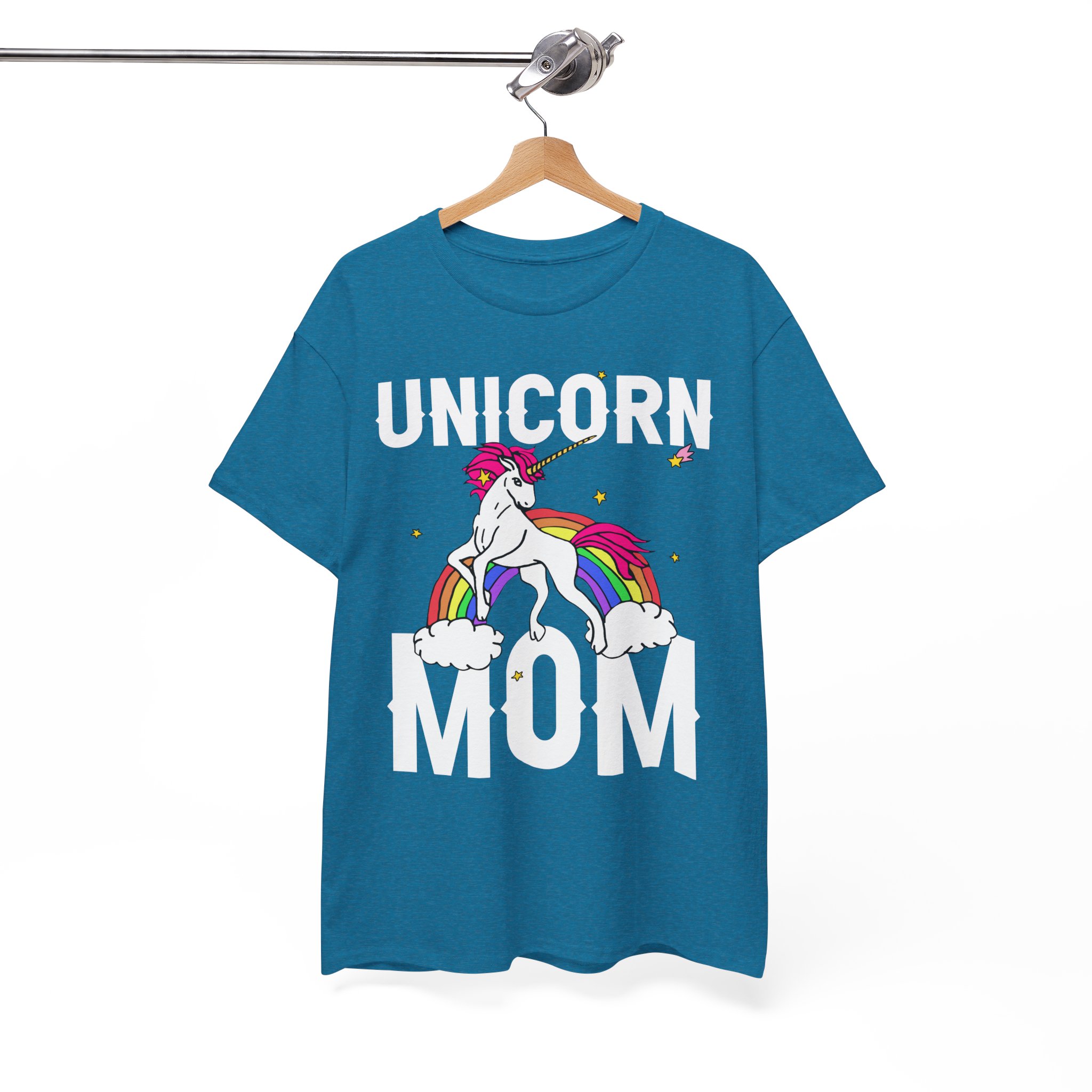 Unicorn Mom T-Shirt - Cute Rainbow Unicorn Graphic Tee for Mothers - Image 7