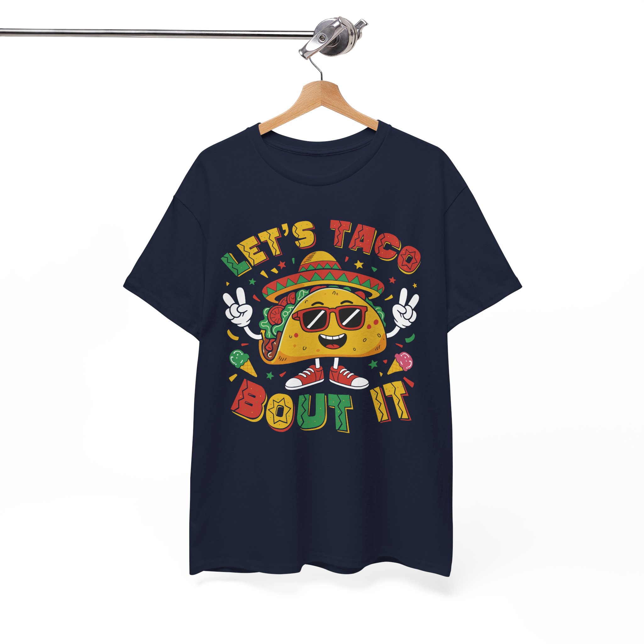 Let's Taco 'Bout It T-Shirt - Funny Taco Graphic Tee for Taco Lovers - Image 7