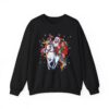 Christmas Santa & Elf Riding Rainbow Unicorn Crewneck Sweatshirt